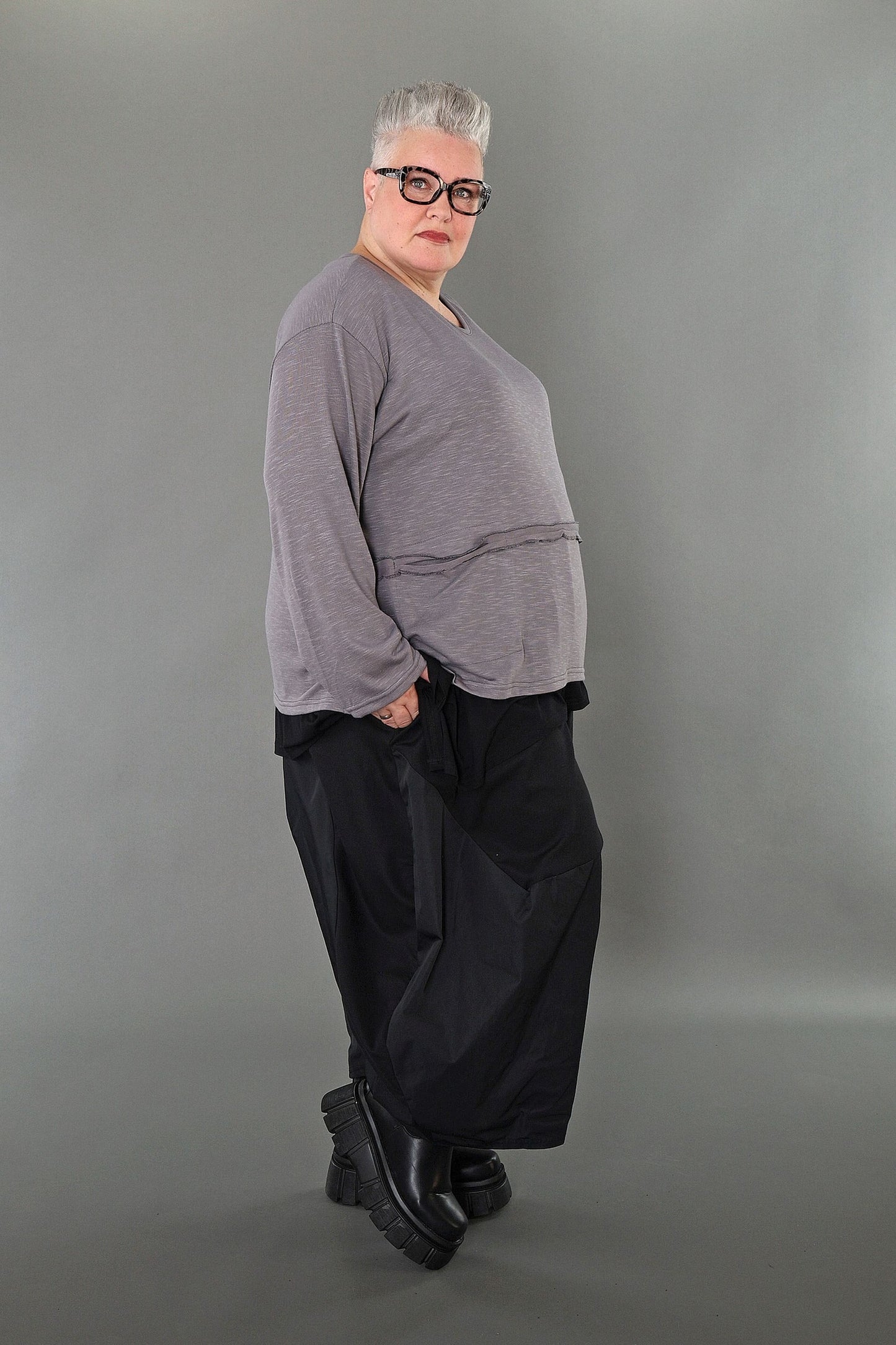 7130 "Celine" Top - Grey