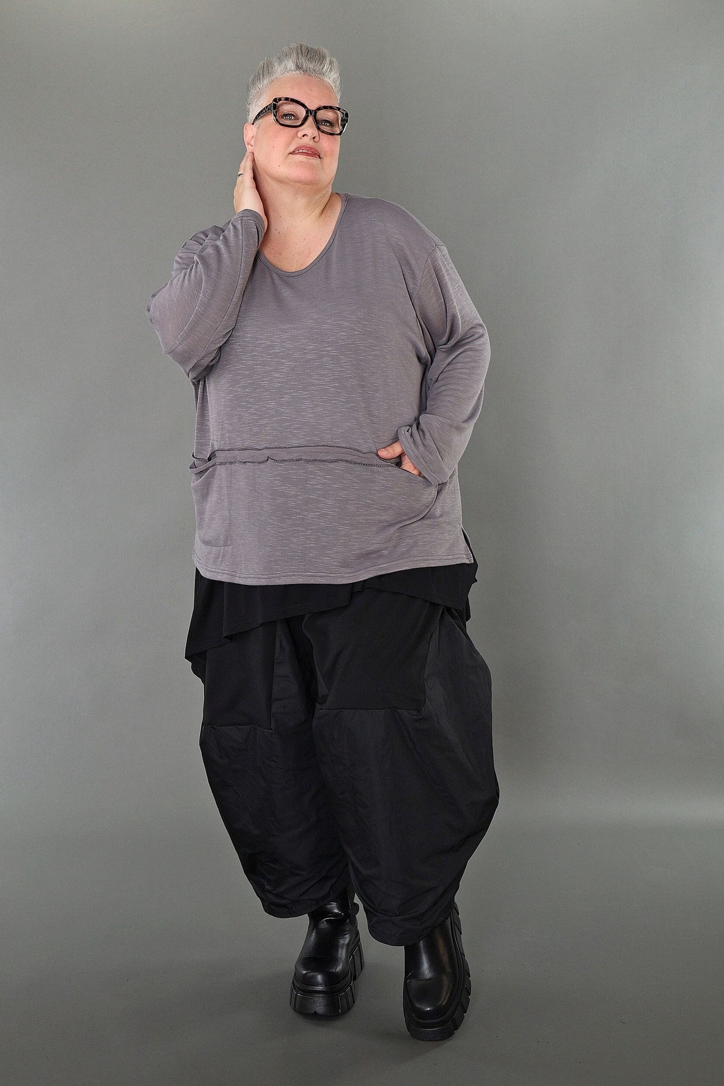 7130 "Celine" Top - Grey