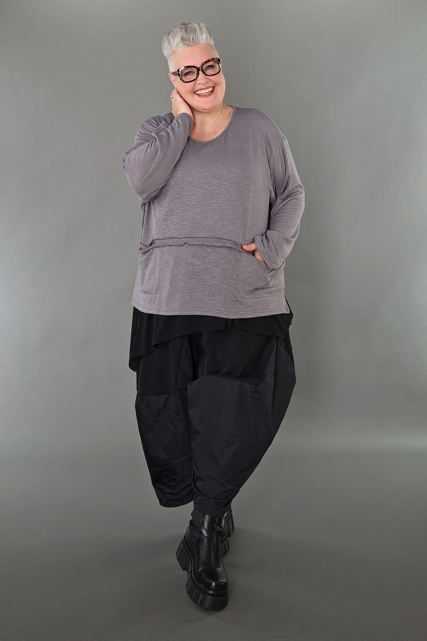 7130 "Celine" Top - Grey