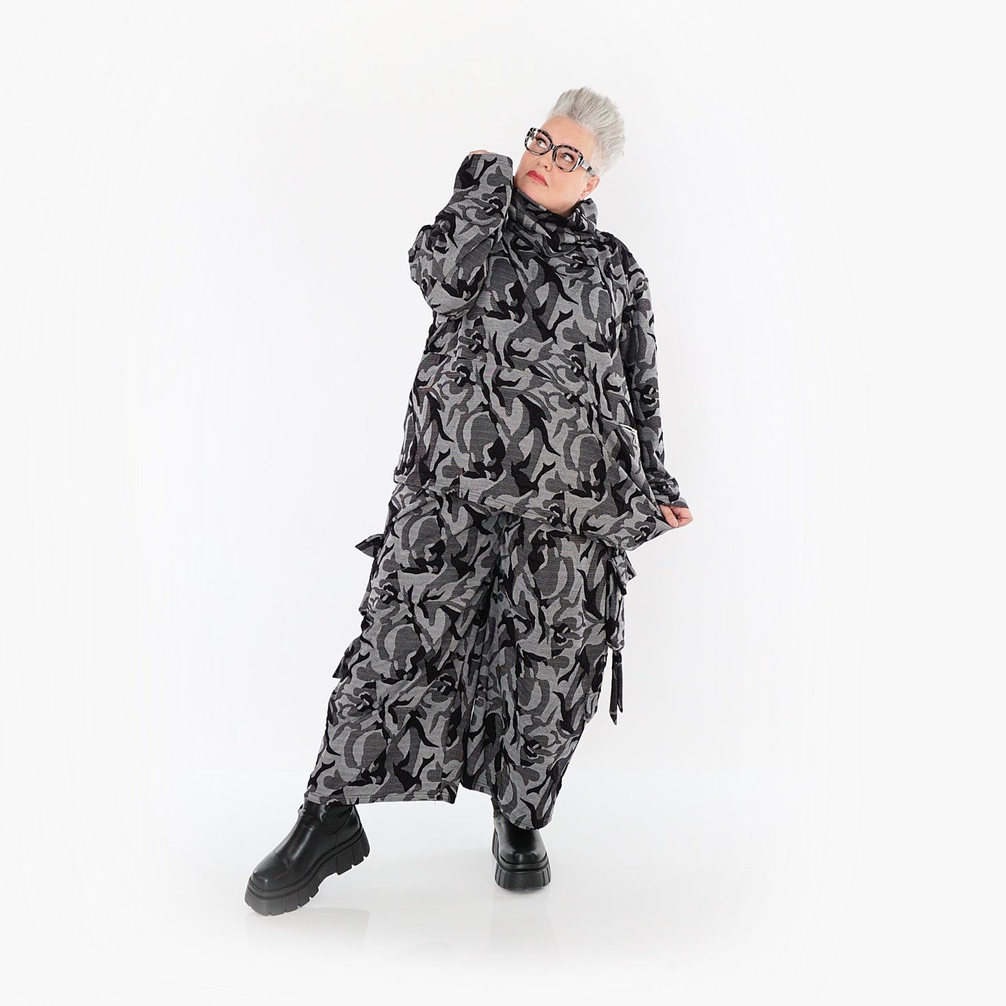 Akh 1012 7125 Trousers Grey Black 5