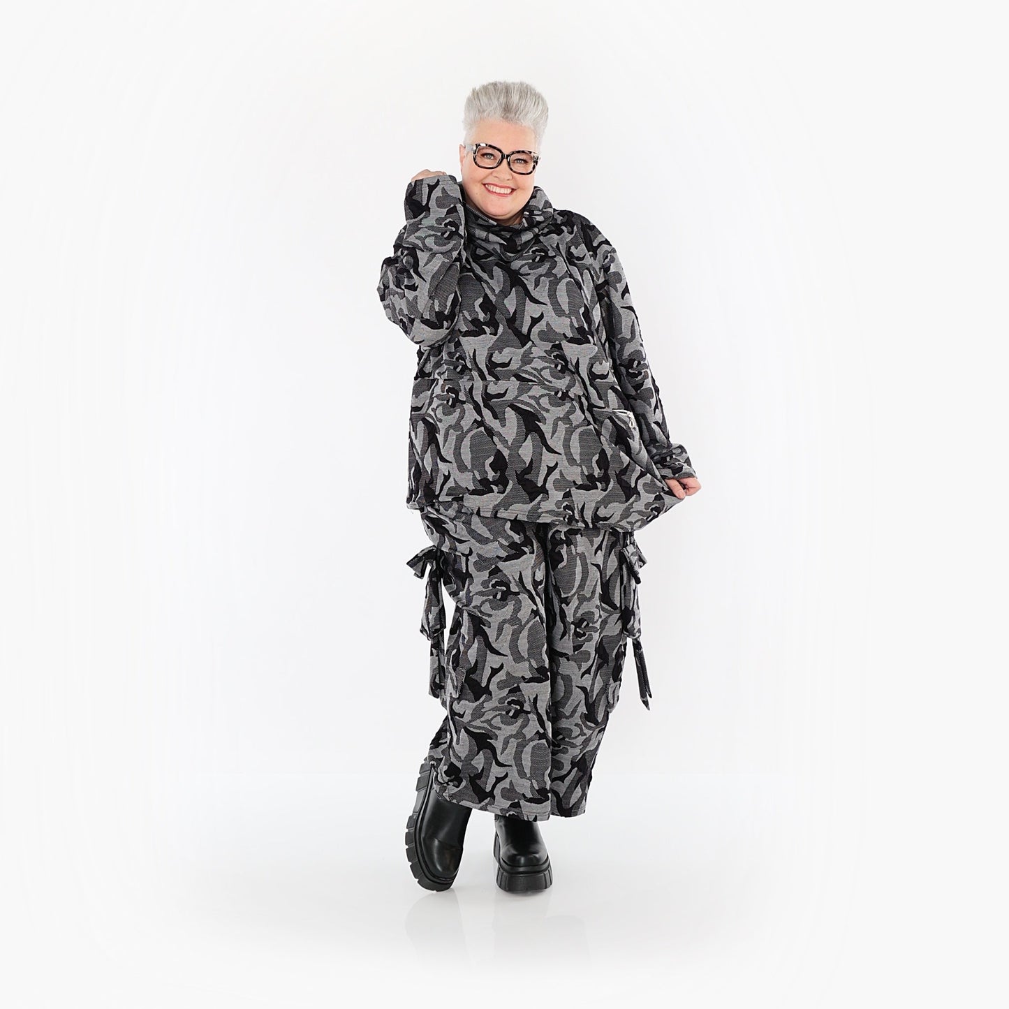 Akh 1012 7125 Trousers Grey Black 6