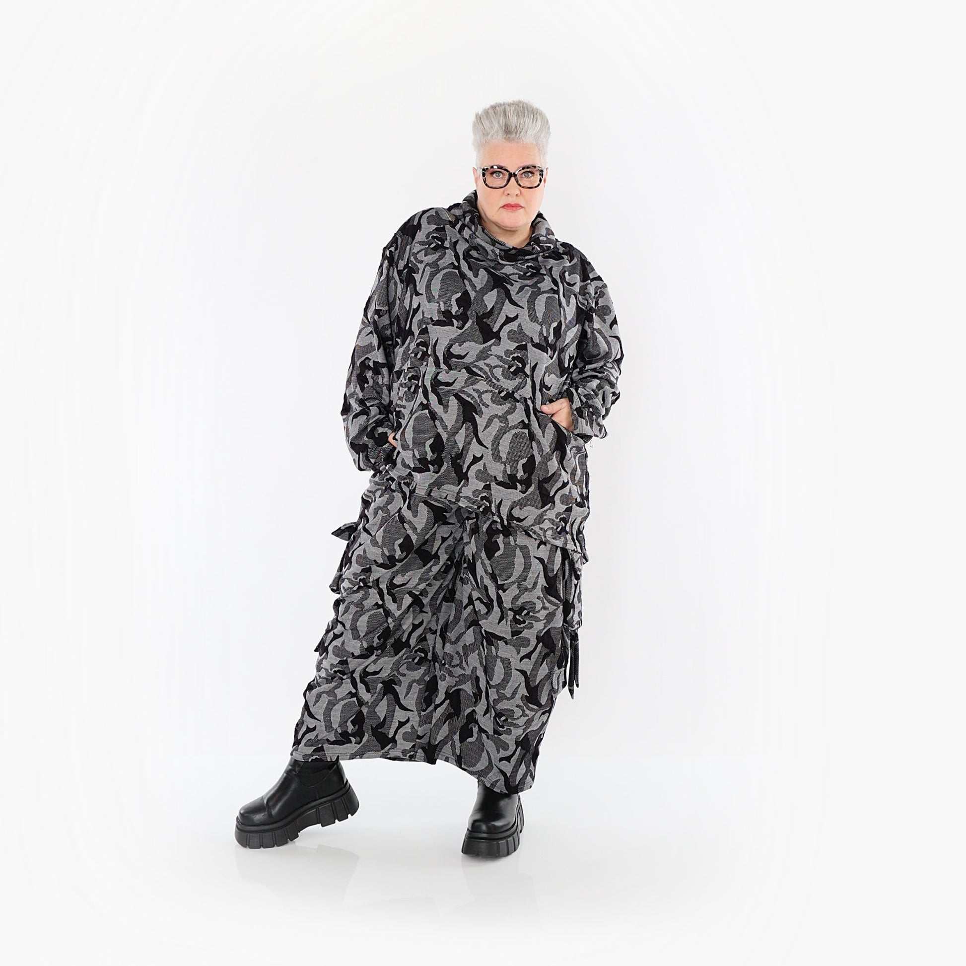 Akh 1012 7125 Trousers Grey Black 8