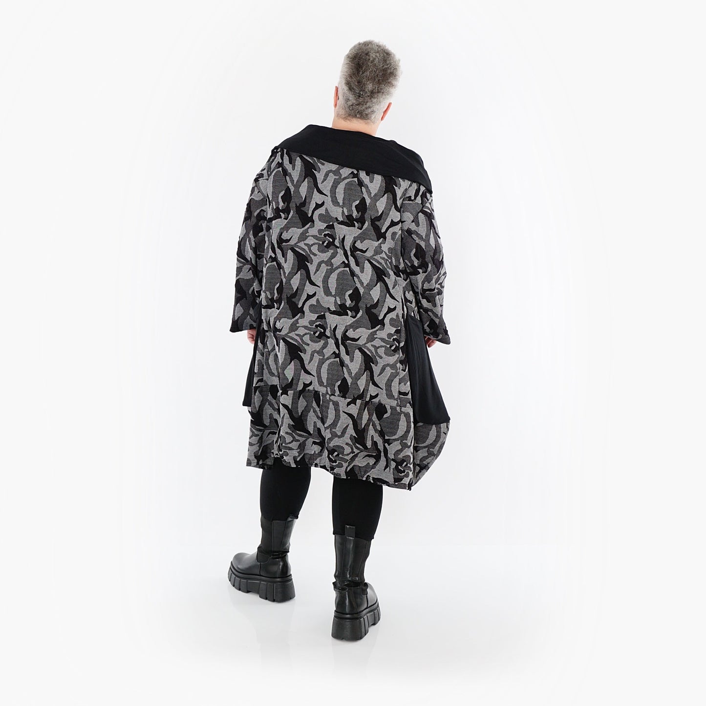 Akh 1012 7139 Dress Grey Black 5