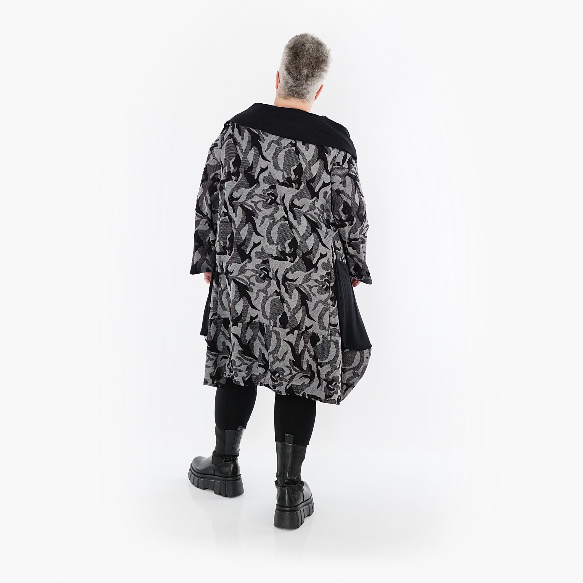 Akh 1012 7139 Dress Grey Black 5