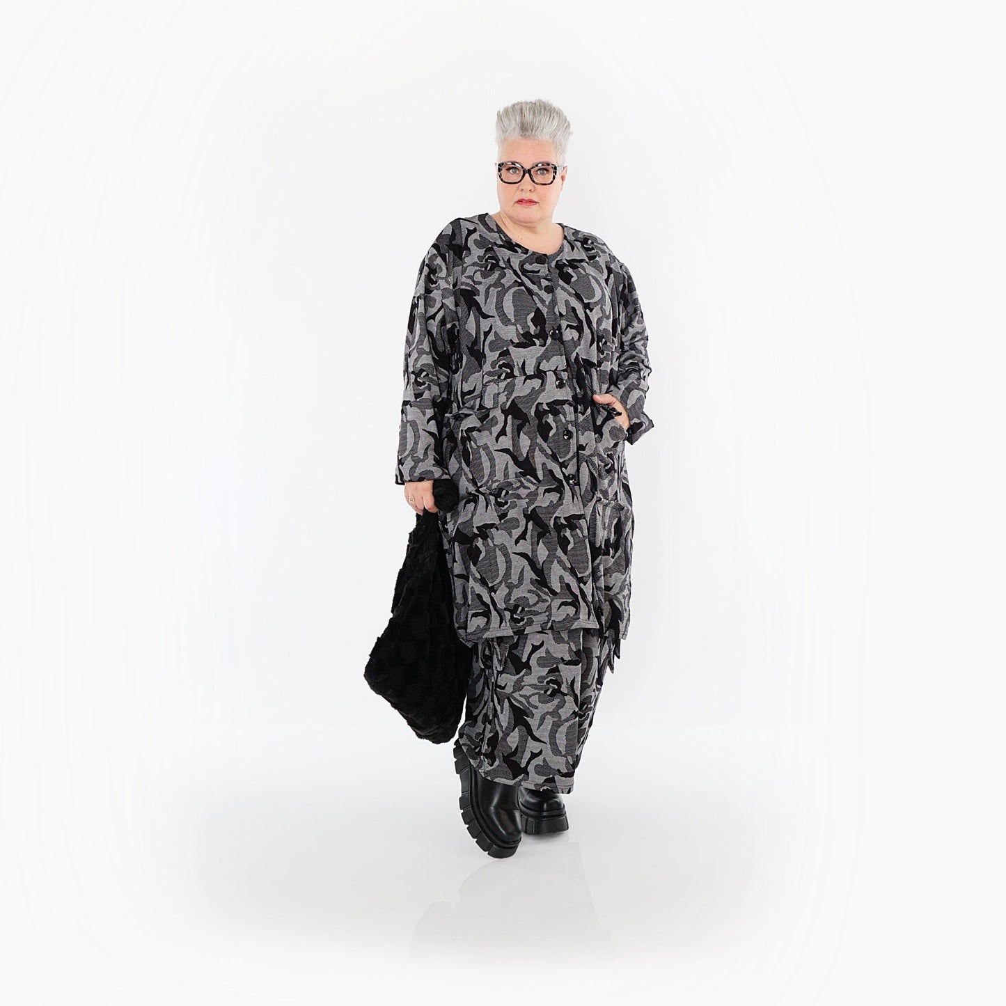 Akh 1012 7140 Jacket Grey Black 2