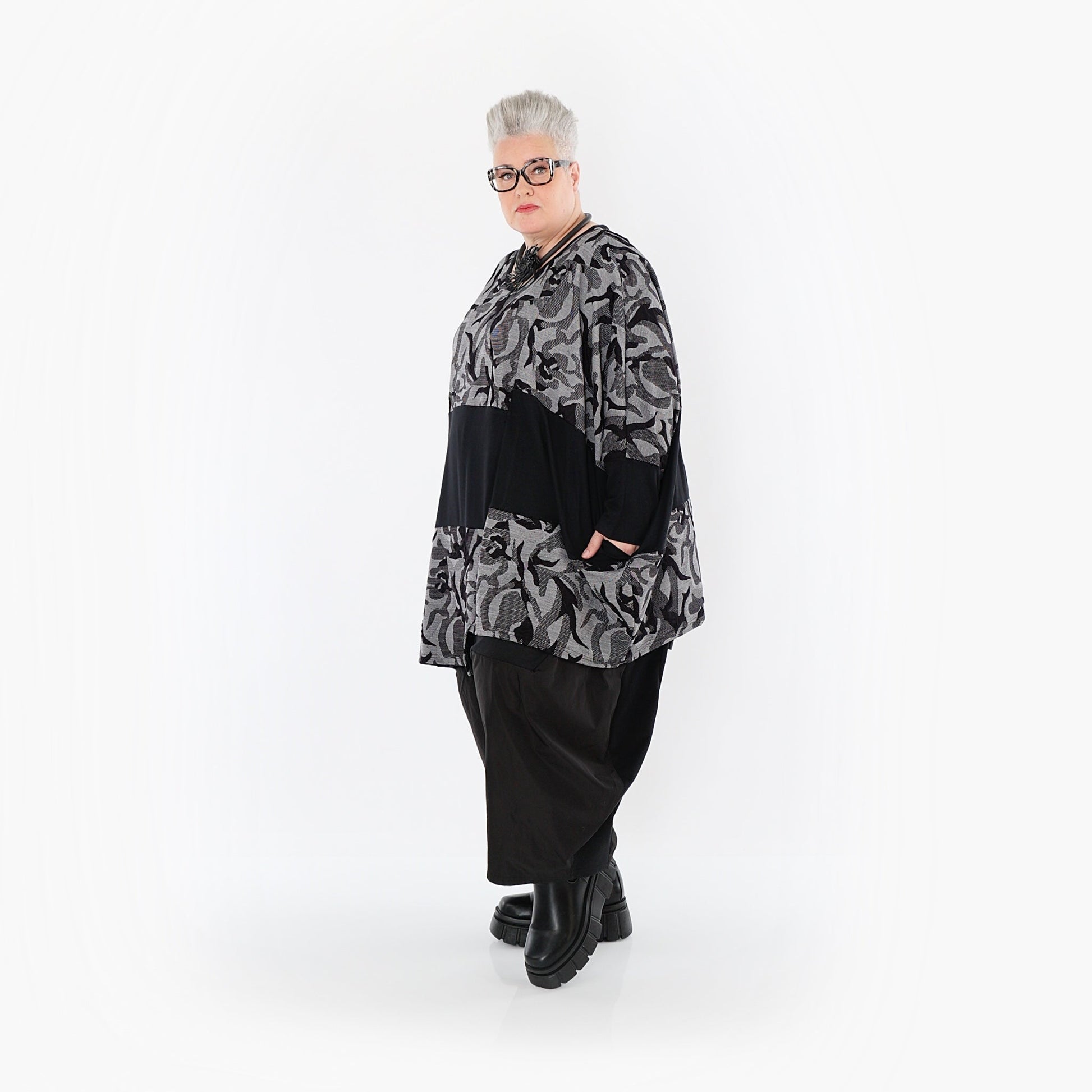 Akh 1012 7143 Shirt Grey Black 3