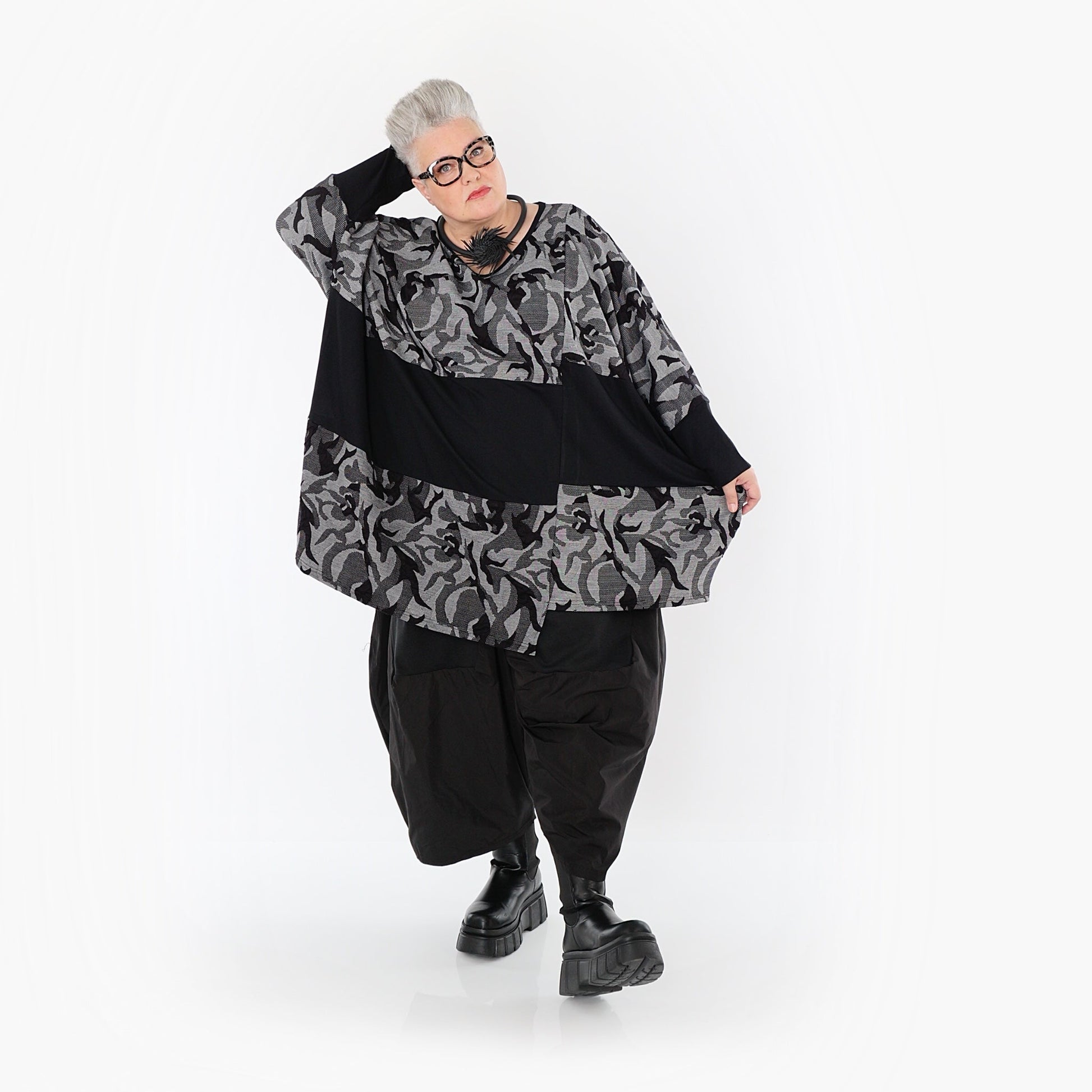 Akh 1012 7143 Shirt Grey Black 7