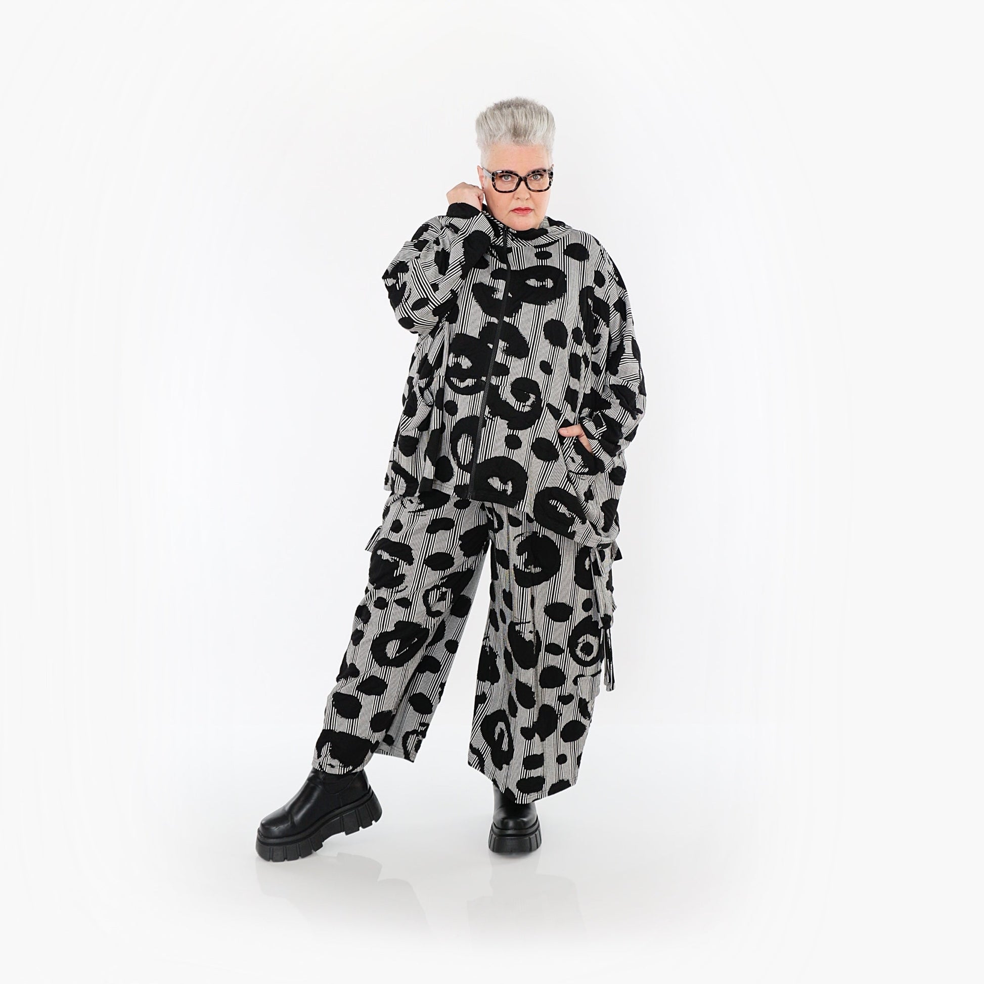 Akh 1013 7104 Jacket Black White 13