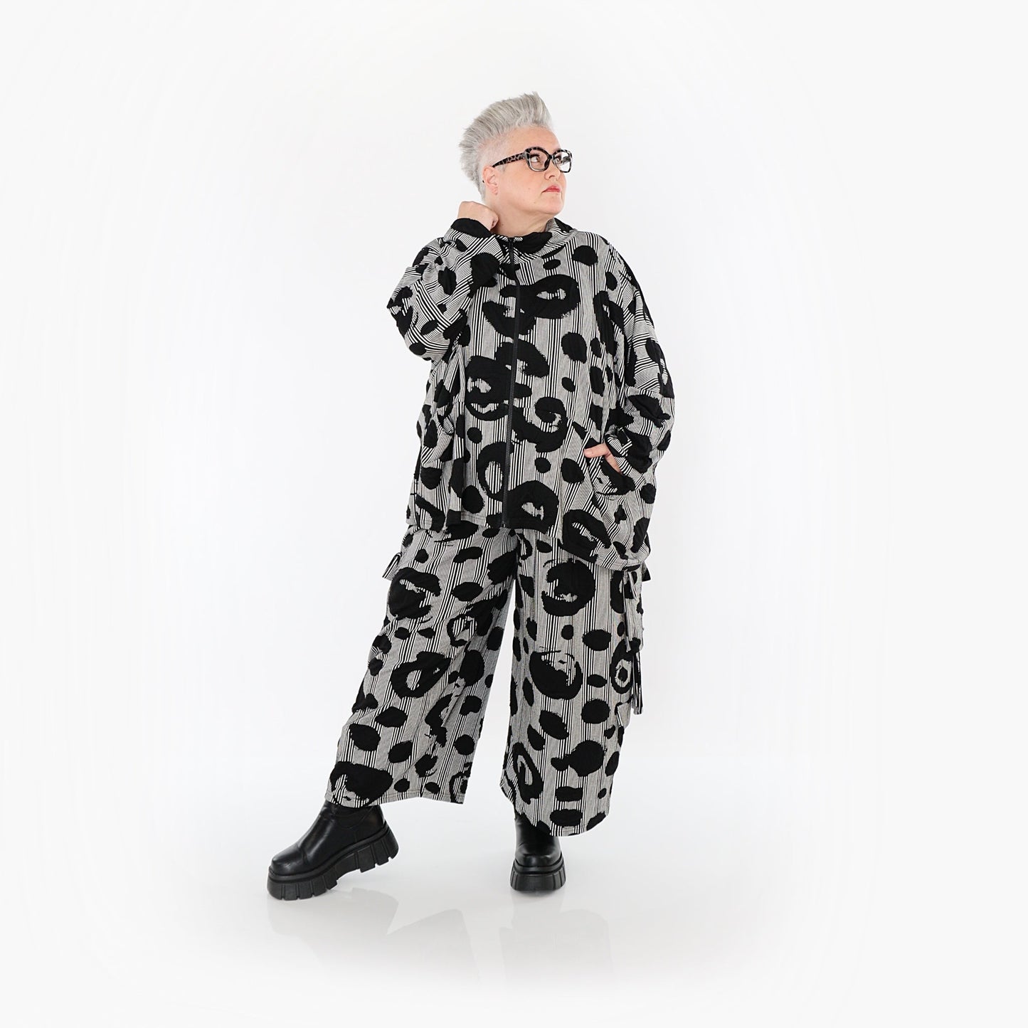 Akh 1013 7104 Jacket Black White 14