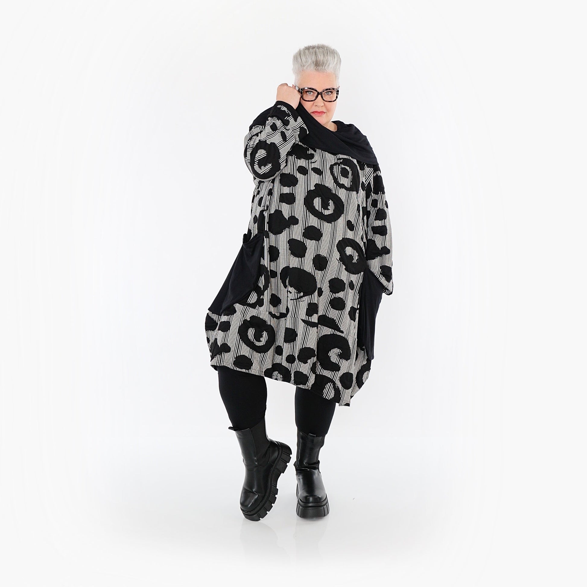 Akh 1013 7139 Dress Black White 10