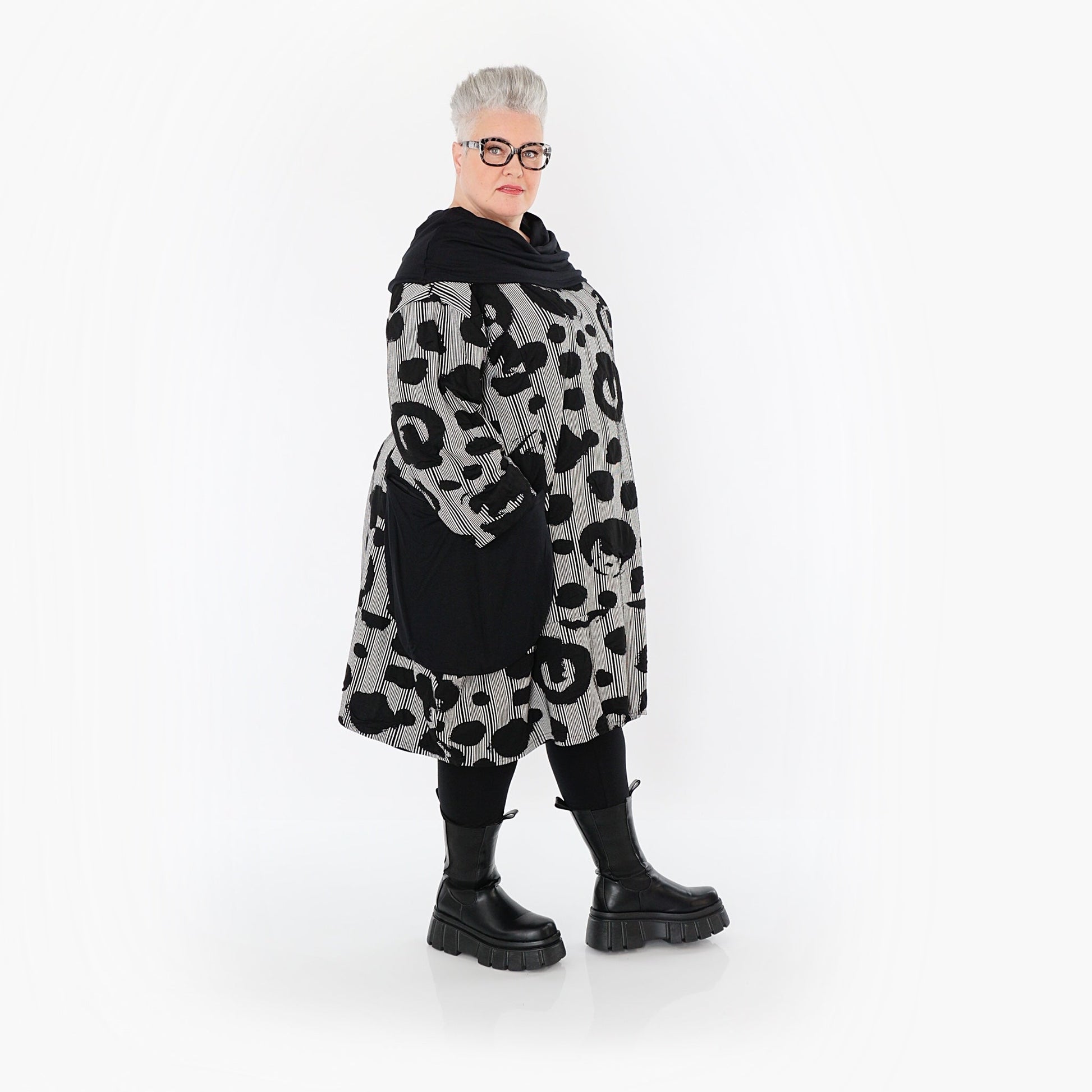 Akh 1013 7139 Dress Black White 7