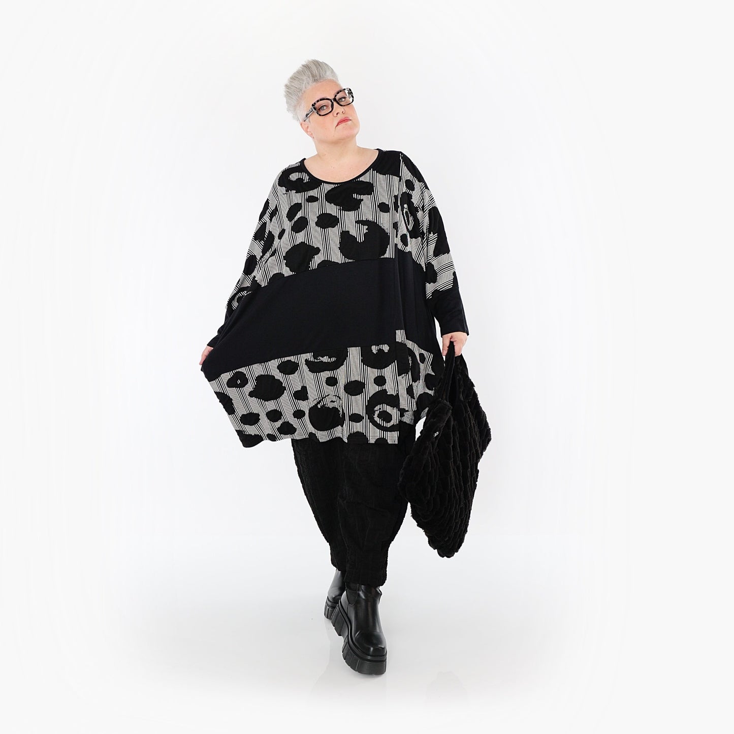 Akh 1013 7143 Shirt Black White 10