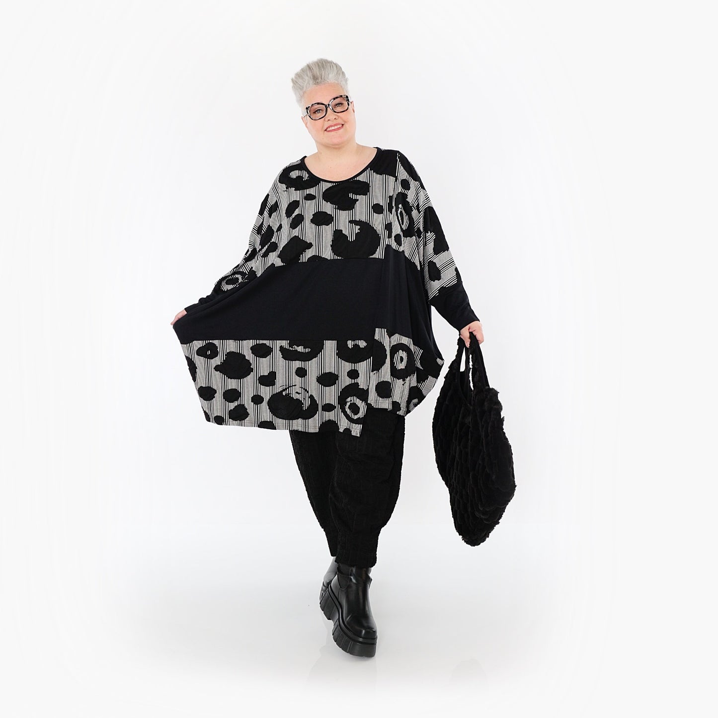 Akh 1013 7143 Shirt Black White 2