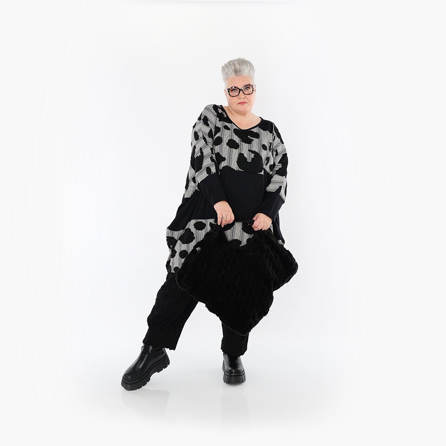 Akh 1013 7143 Shirt Black White