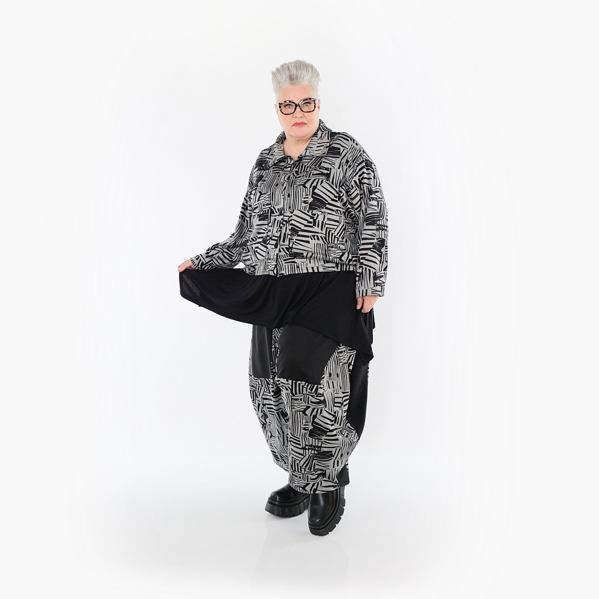 Akh 1014 6883 Trousers Black Grey 7