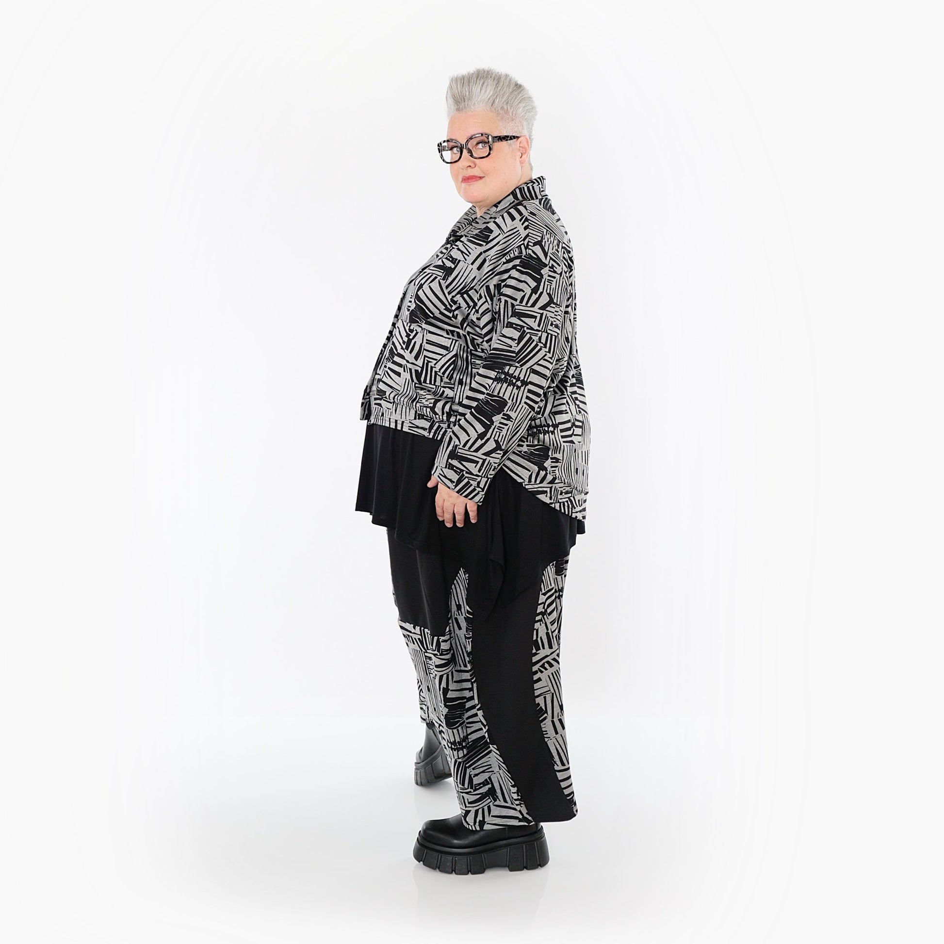 Akh 1014 6883 Trousers Black Grey 8