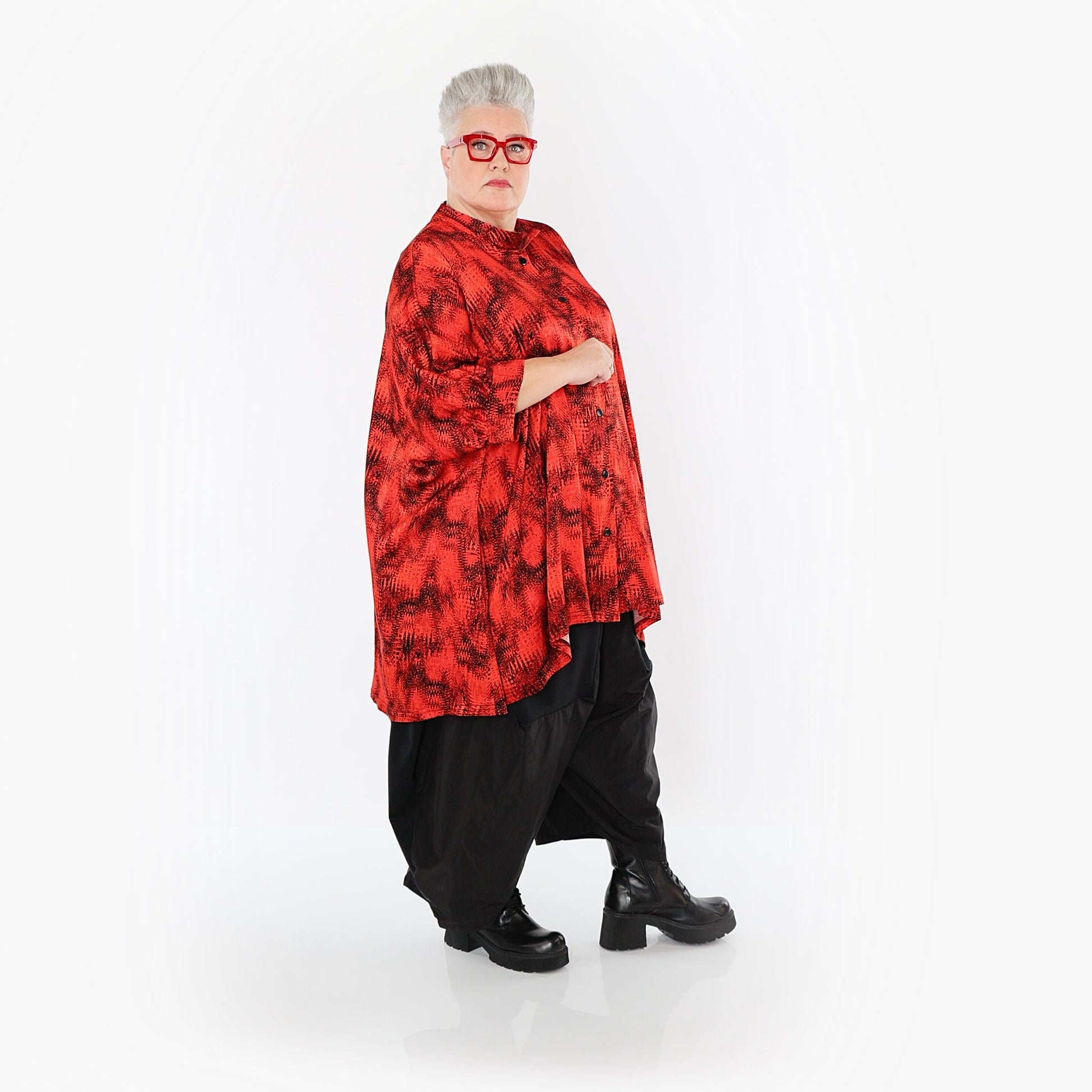 Akh 1015 7116 Shirt Red Black 5