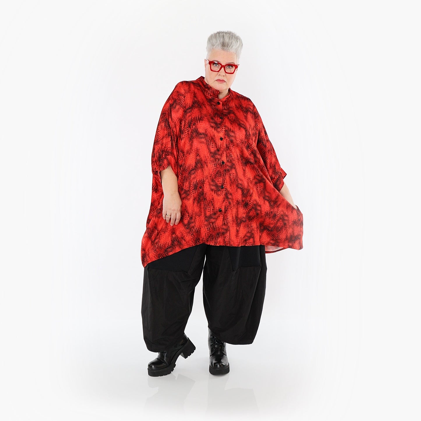 Akh 1015 7116 Shirt Red Black 6