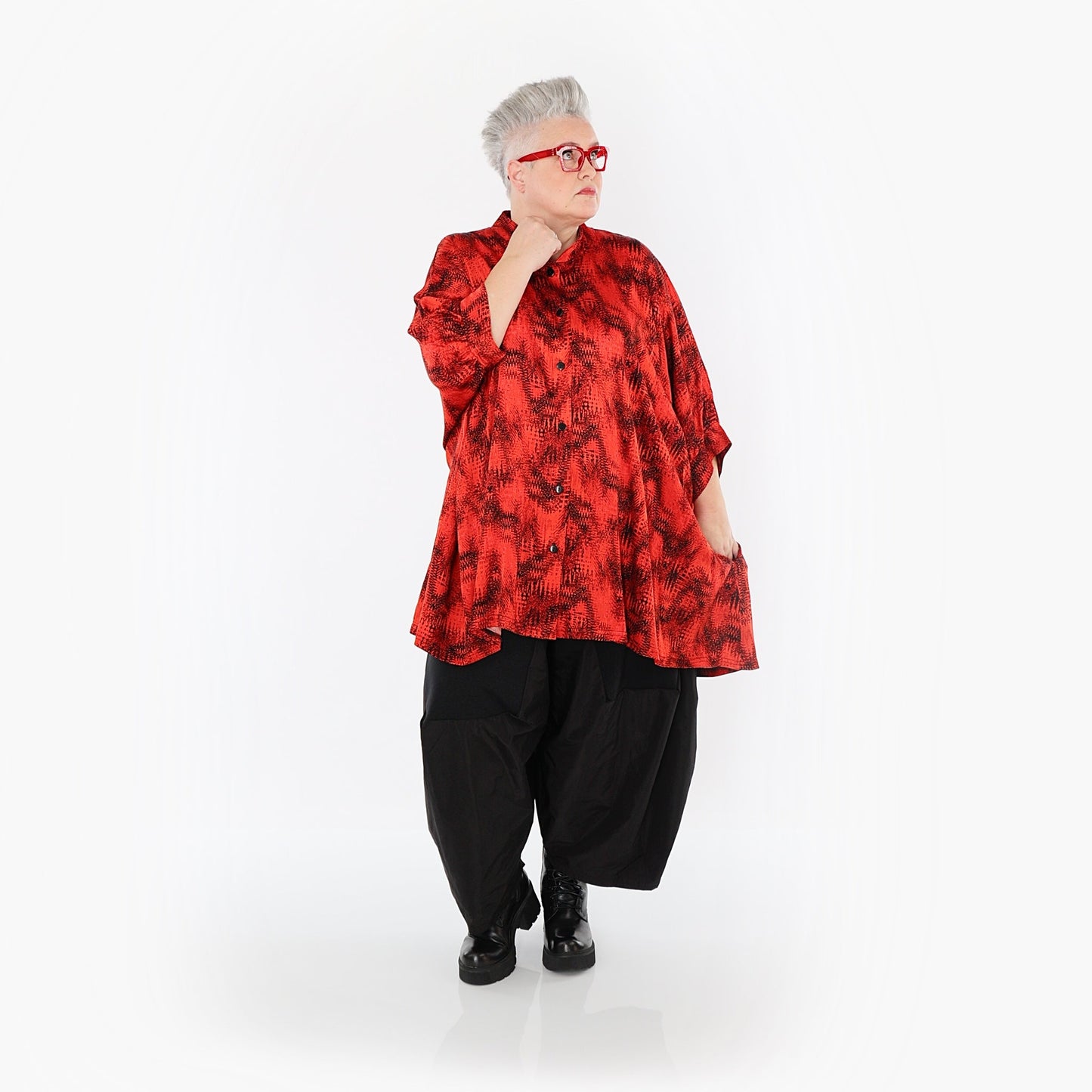 Akh 1015 7116 Shirt Red Black 7