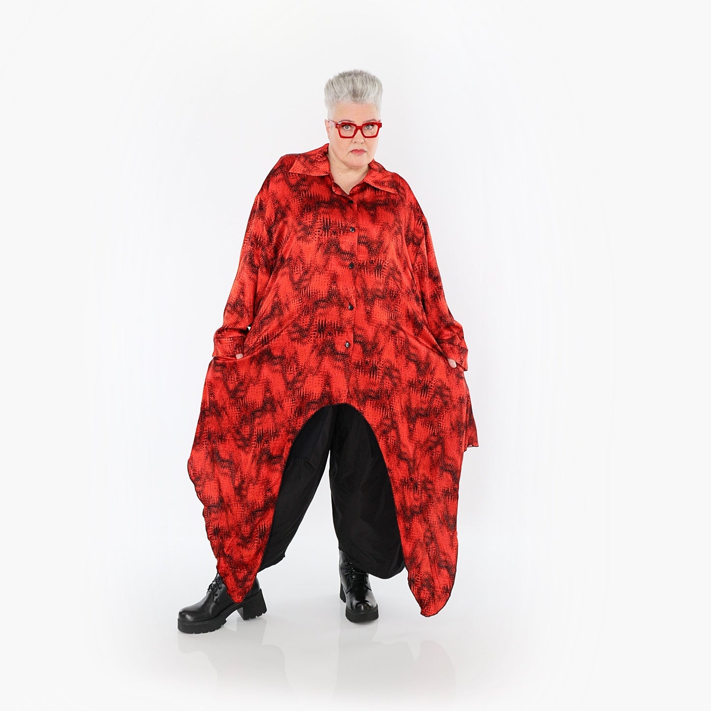 Akh 1015 7135 Shirt Red Black 6