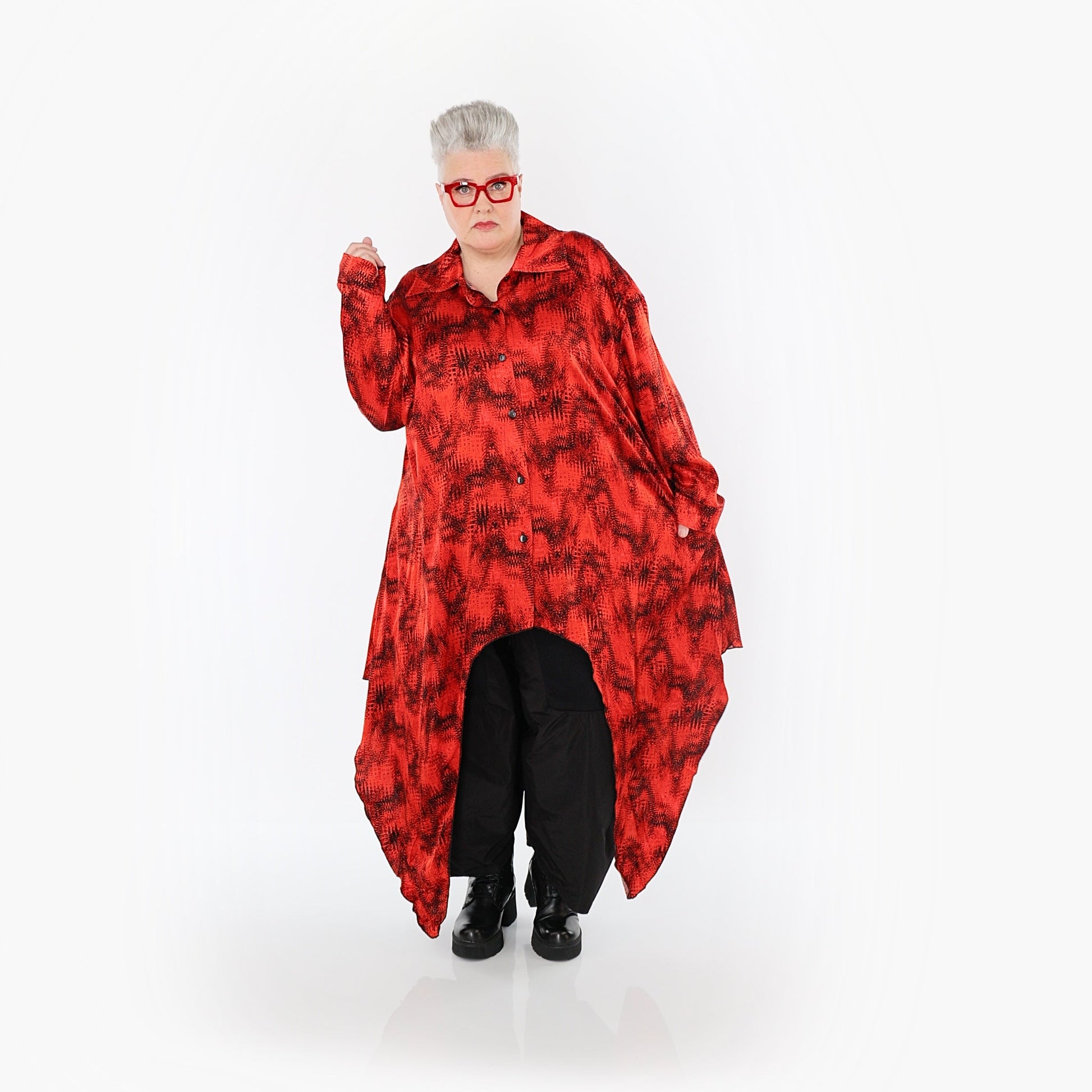 Akh 1015 7135 Shirt Red Black 7