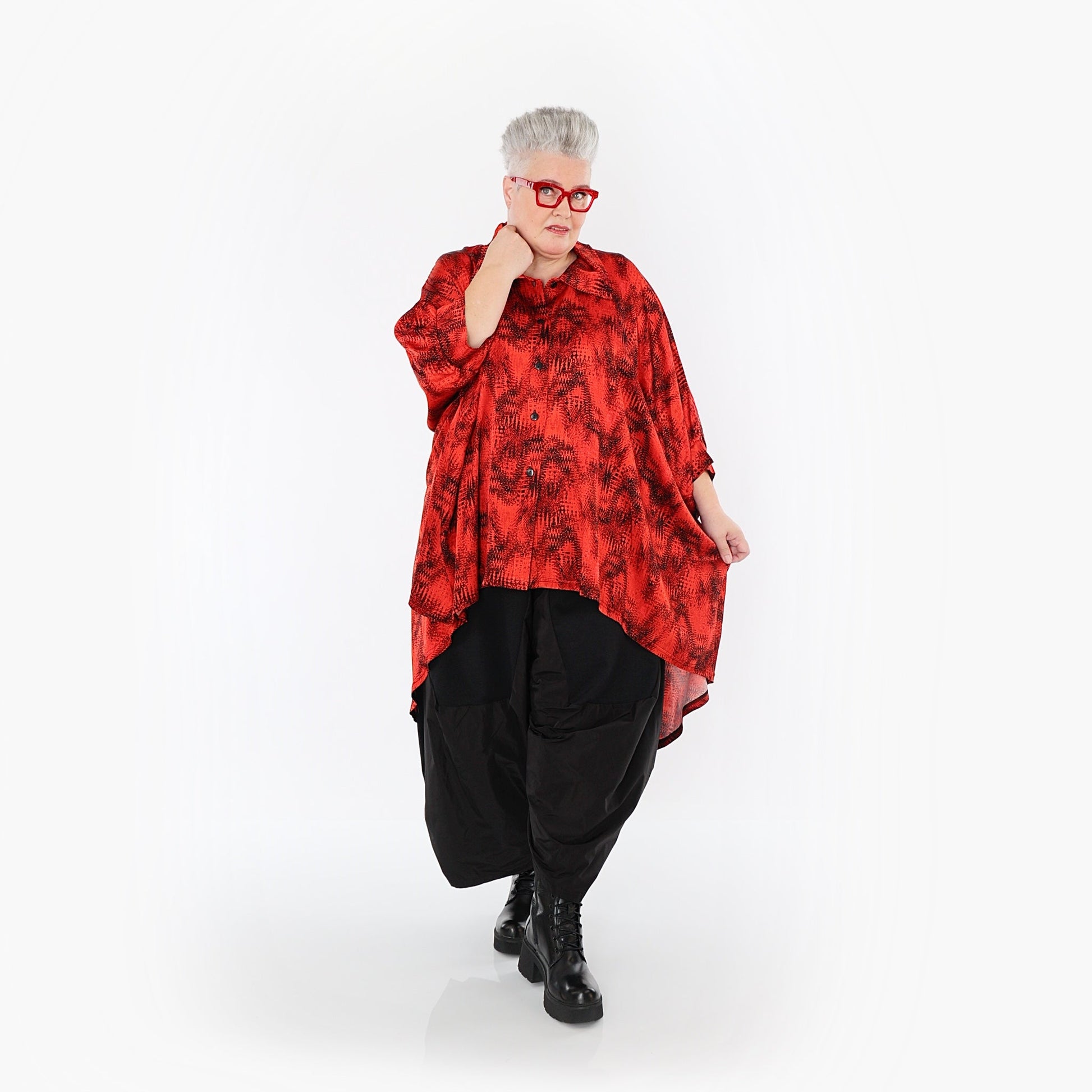 Akh 1015 7146 Shirt Red Black 9