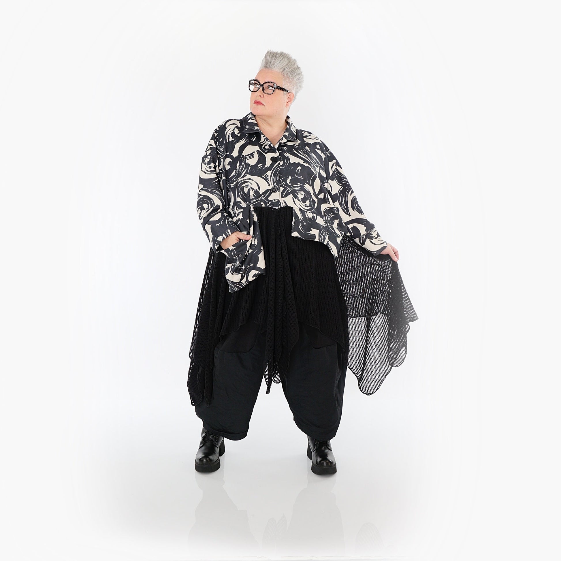 Akh 1016 7147 Jacket Ecru Black 10