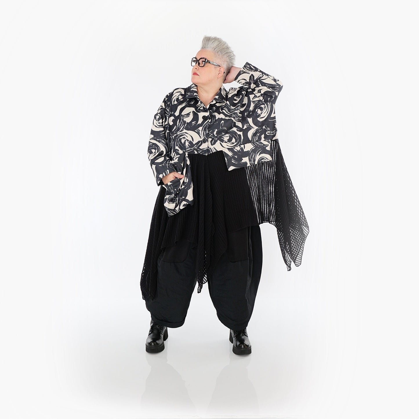 Akh 1016 7147 Jacket Ecru Black 11