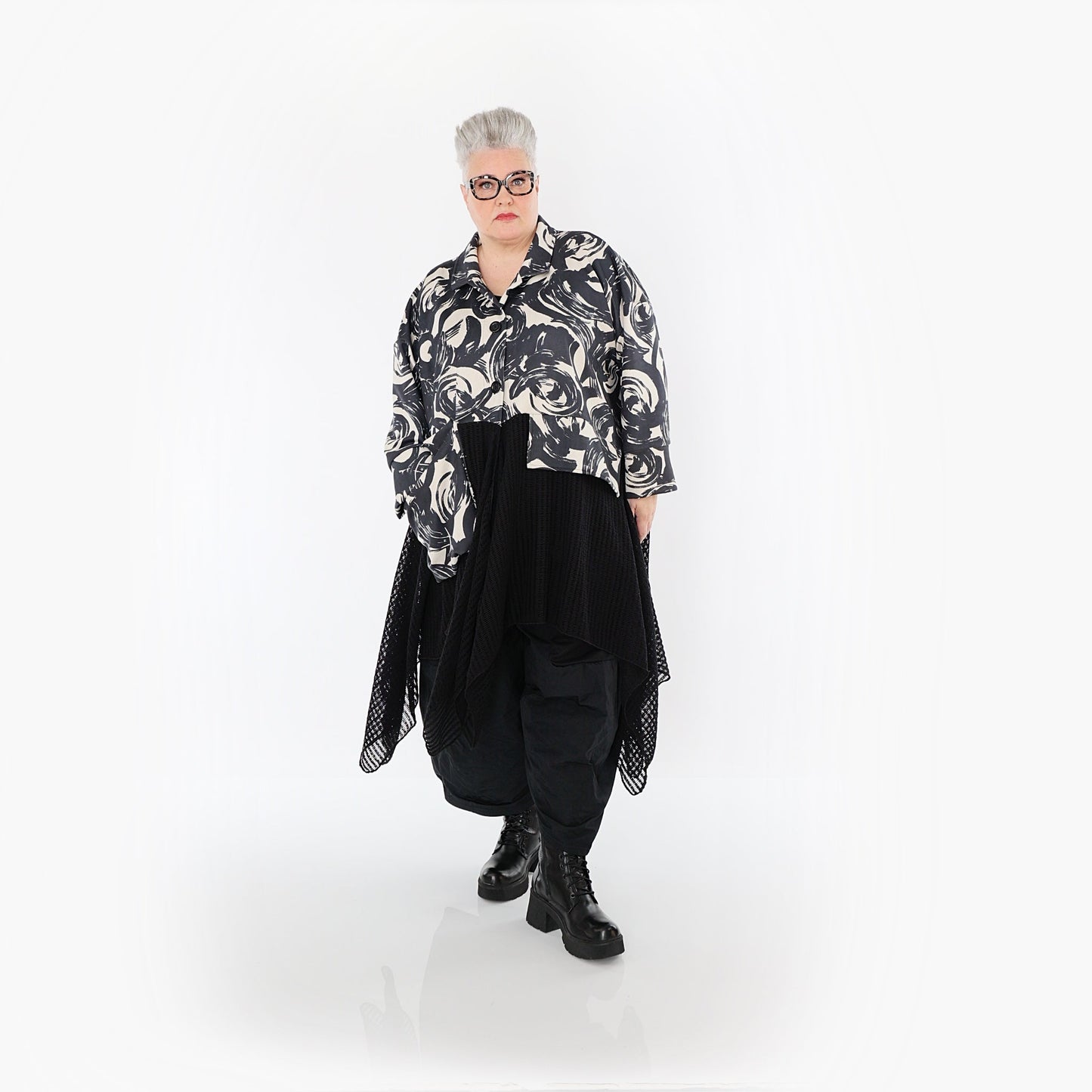 Akh 1016 7147 Jacket Ecru Black 12