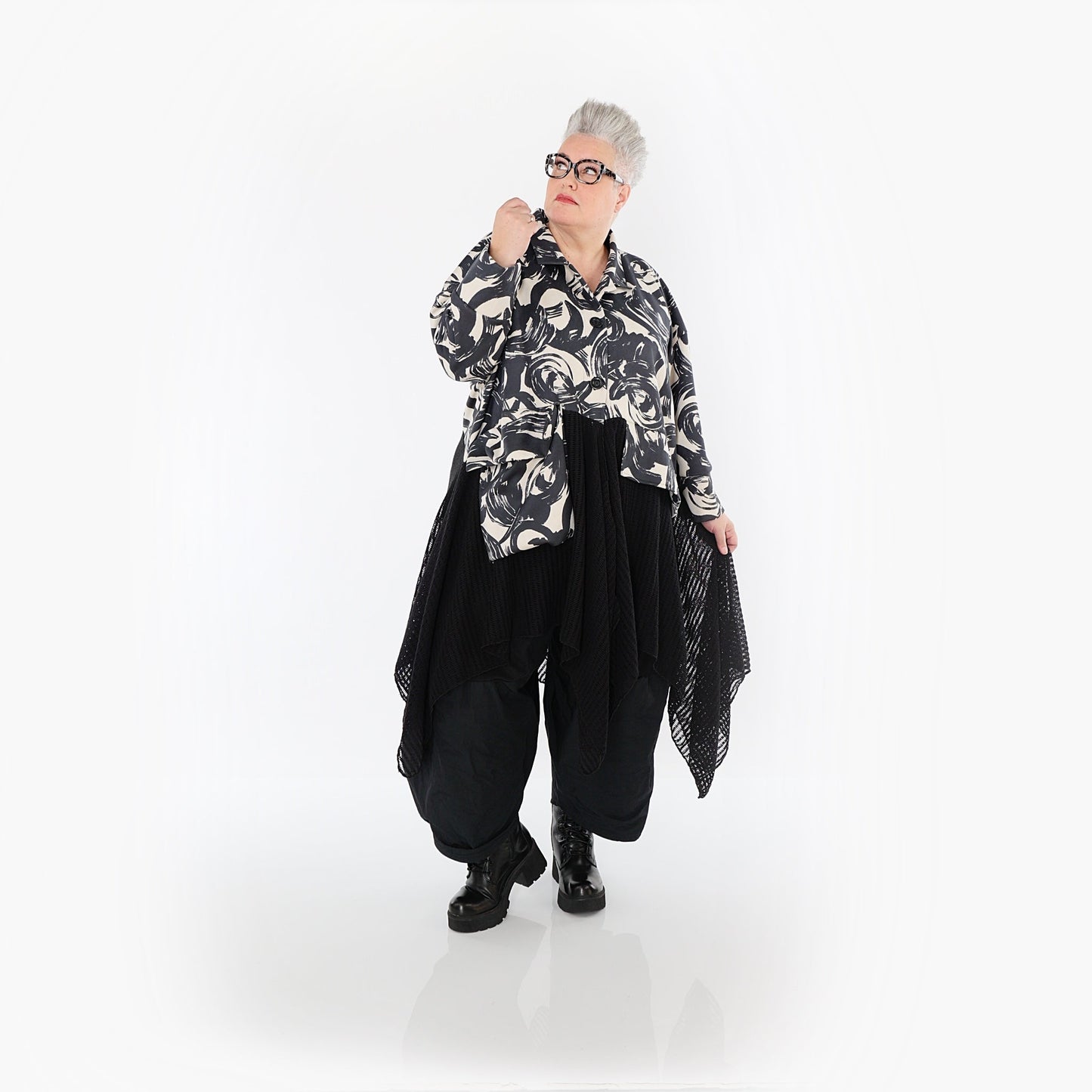 Akh 1016 7147 Jacket Ecru Black 3