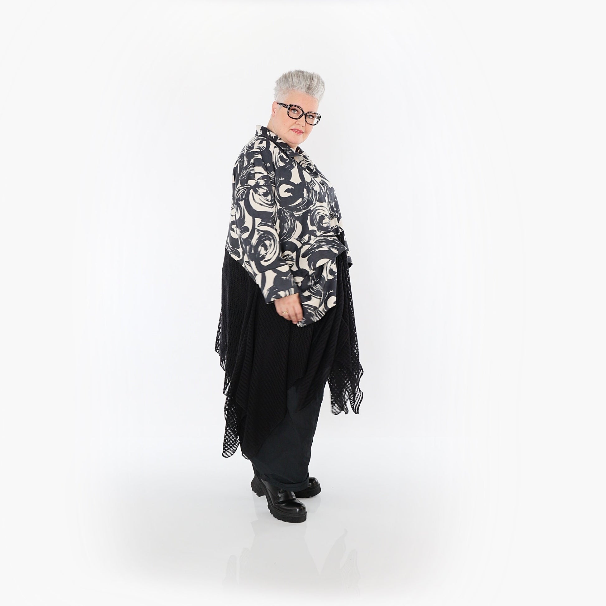 Akh 1016 7147 Jacket Ecru Black 7