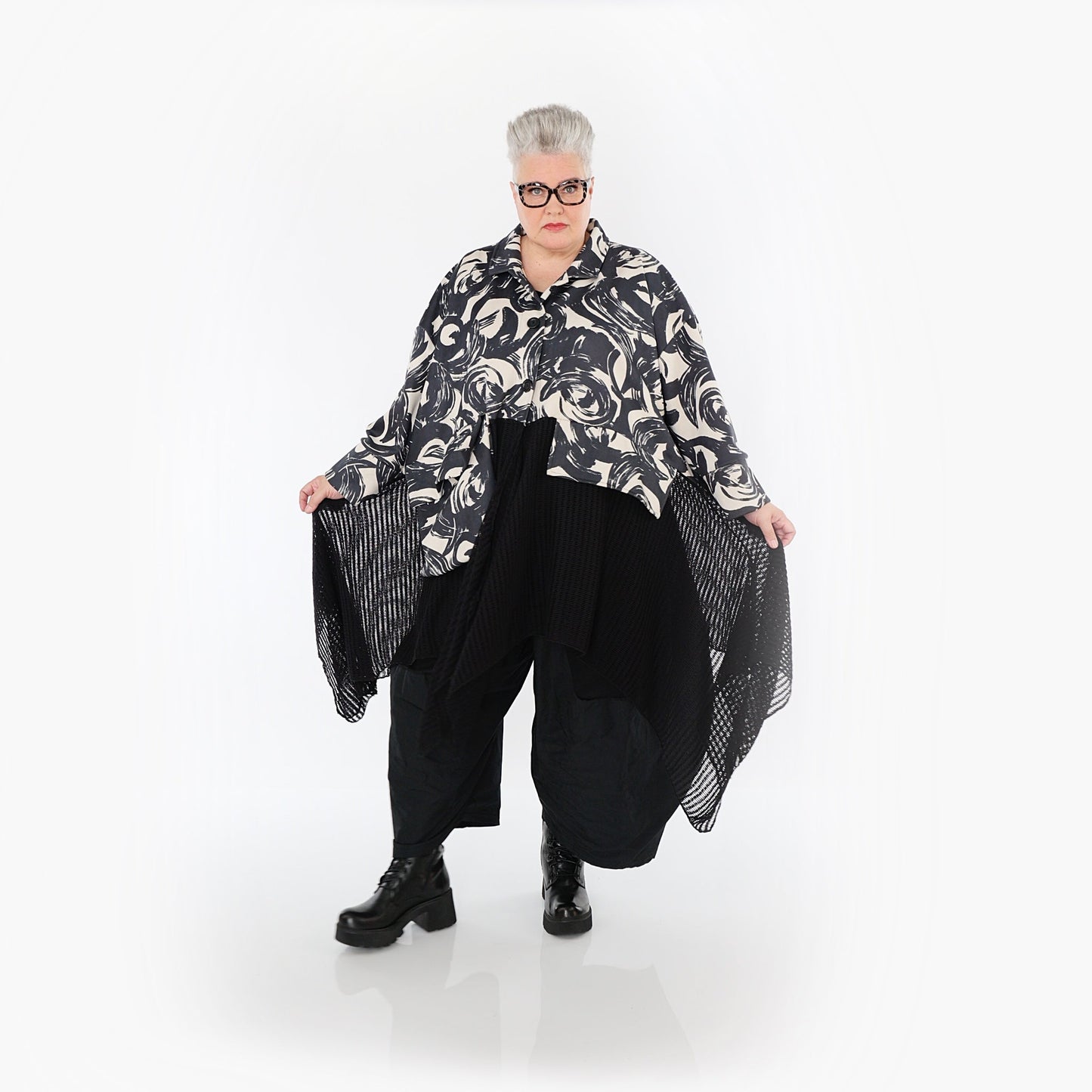 Akh 1016 7147 Jacket Ecru Black 8