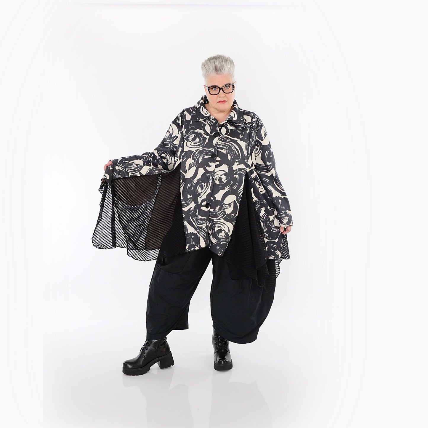 Akh 1016 7148 Jacket Ecru Black 10