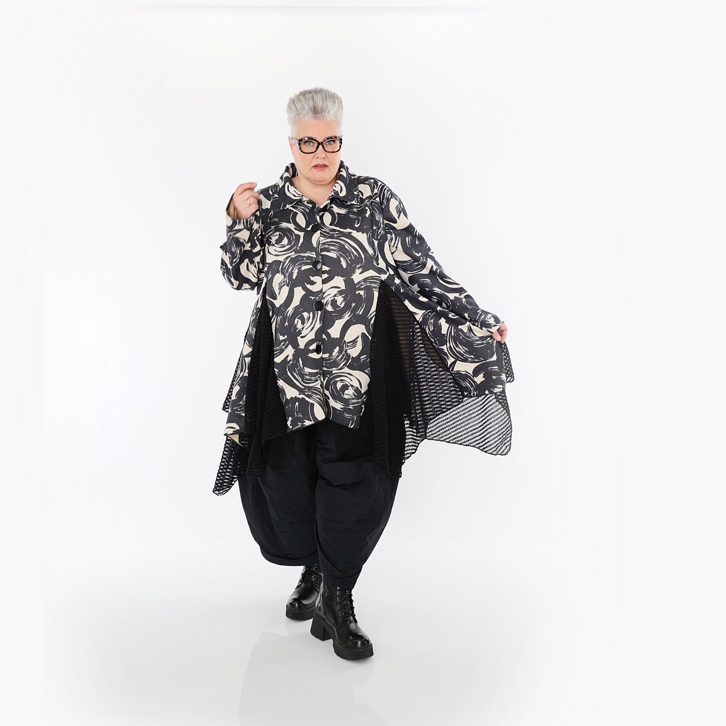 Akh 1016 7148 Jacket Ecru Black 12