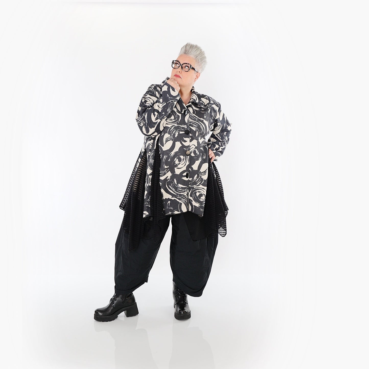 Akh 1016 7148 Jacket Ecru Black 14