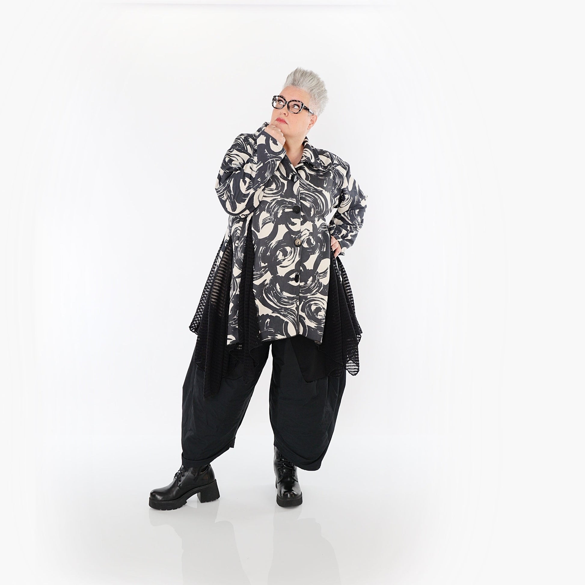 Akh 1016 7148 Jacket Ecru Black 14