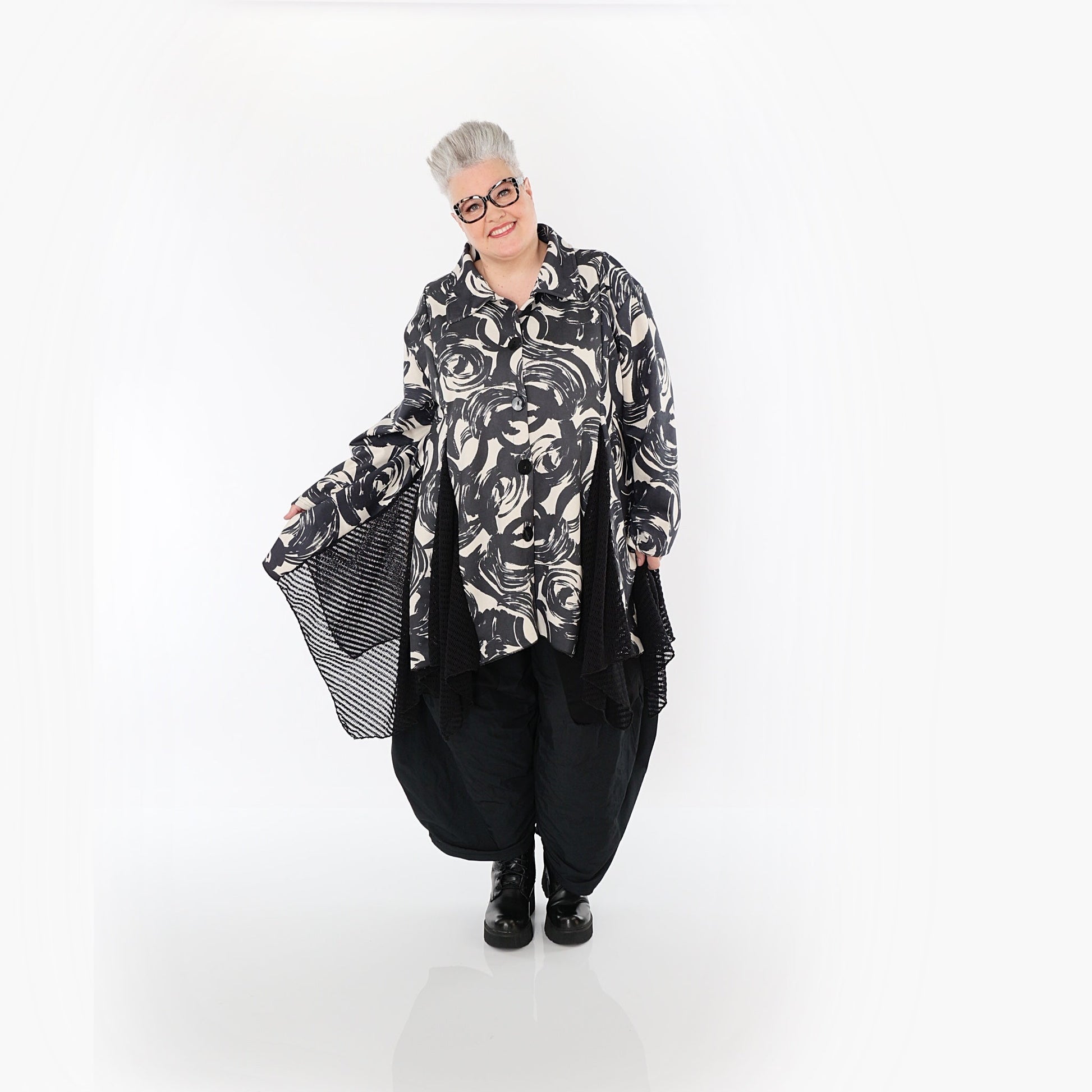 Akh 1016 7148 Jacket Ecru Black 3