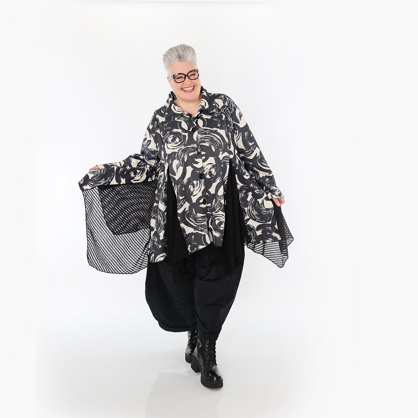 Akh 1016 7148 Jacket Ecru Black 4