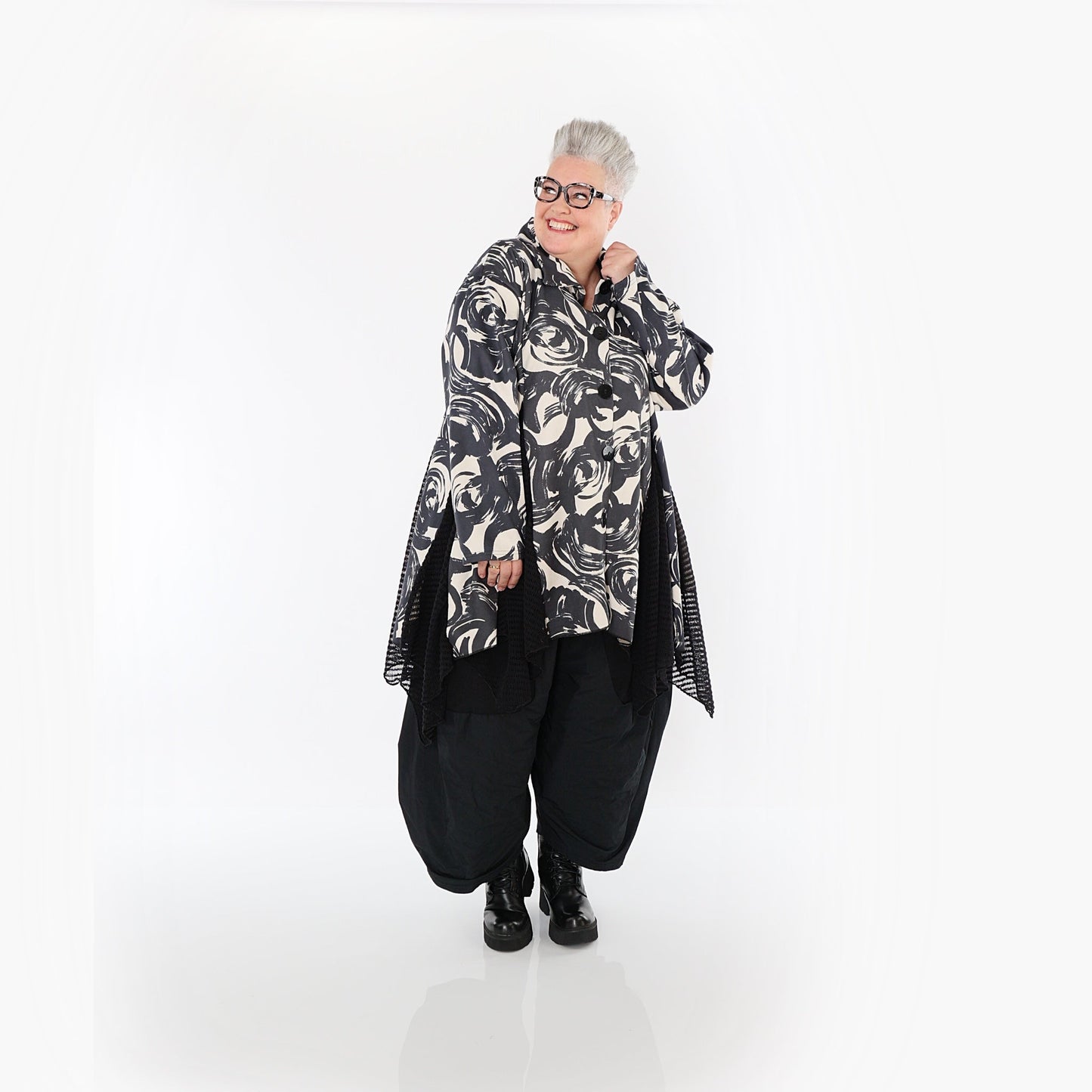 Akh 1016 7148 Jacket Ecru Black 6