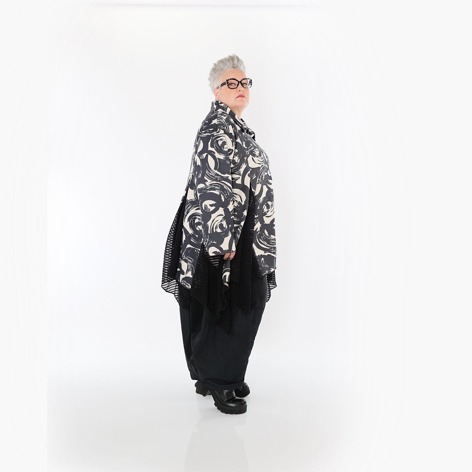 Akh 1016 7148 Jacket Ecru Black 9