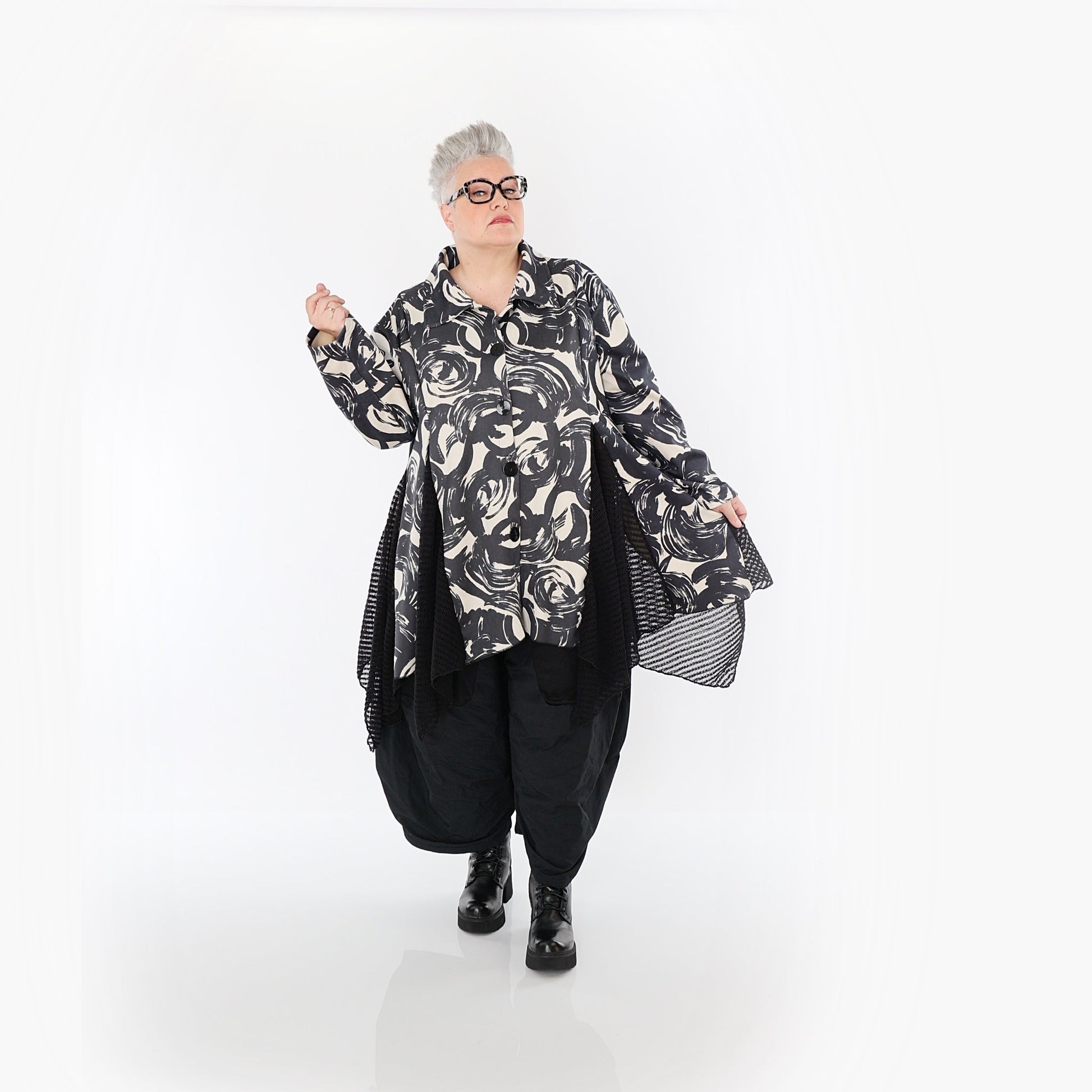 Akh 1016 7148 Jacket Ecru Black