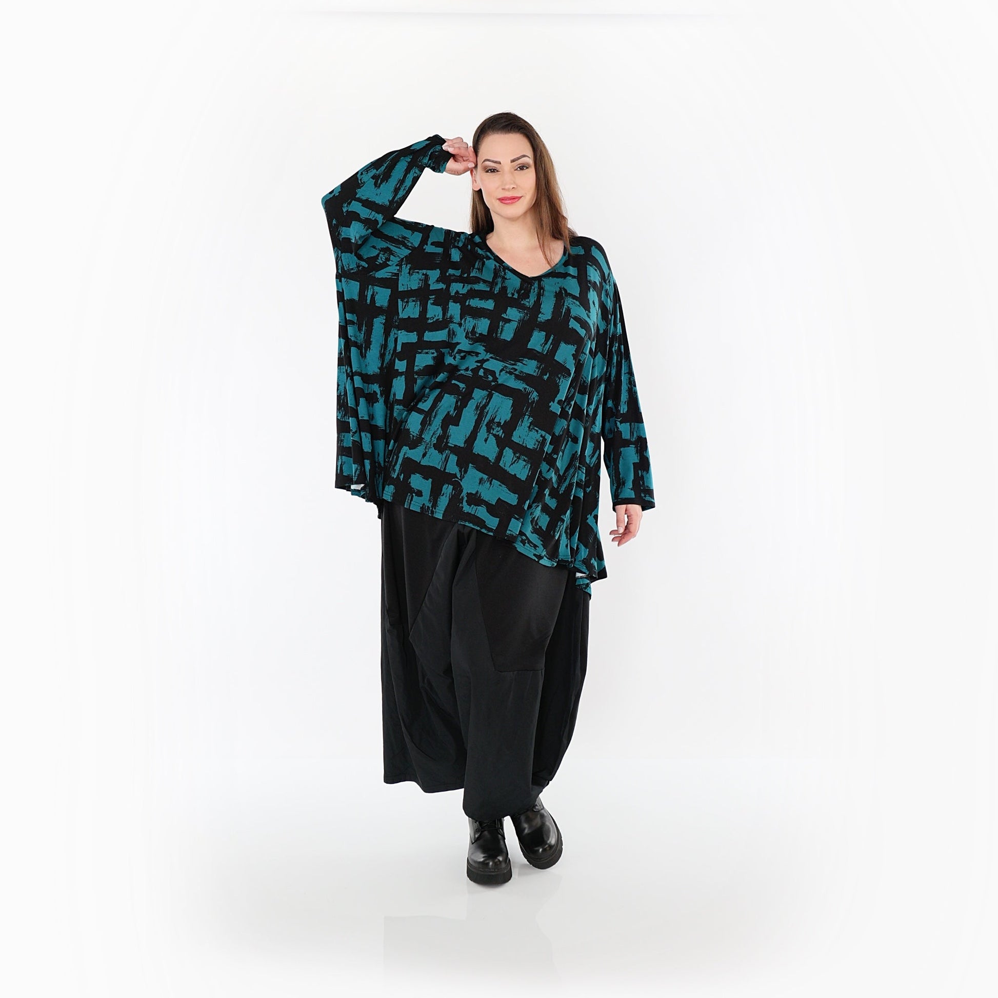 02593 "Nadine" Shirt – Petrol