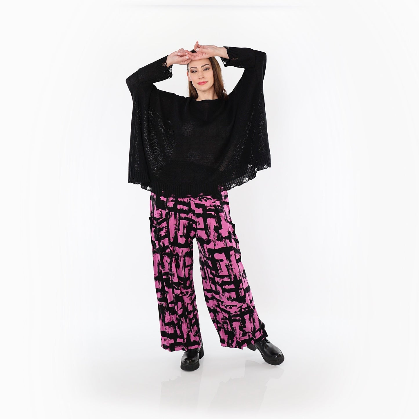 07007 "Nadine" Trousers – Fuchsia