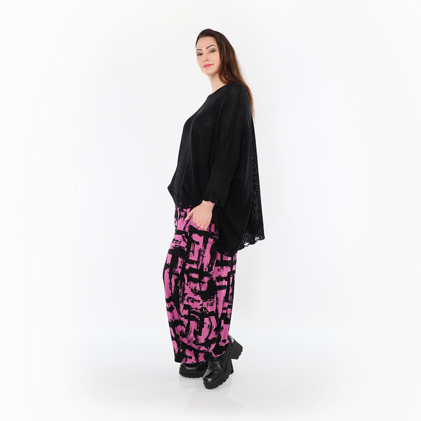 08069 "Nadine" Trousers – Fuchsia