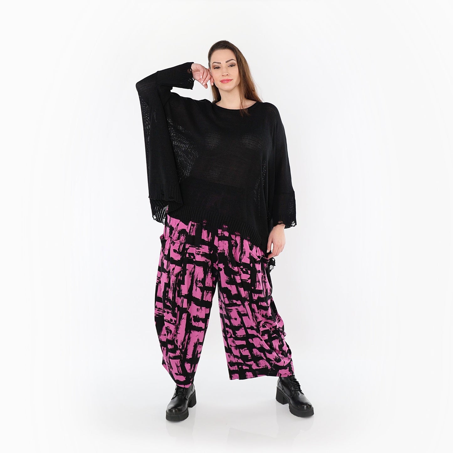 08069 "Nadine" Trousers – Fuchsia