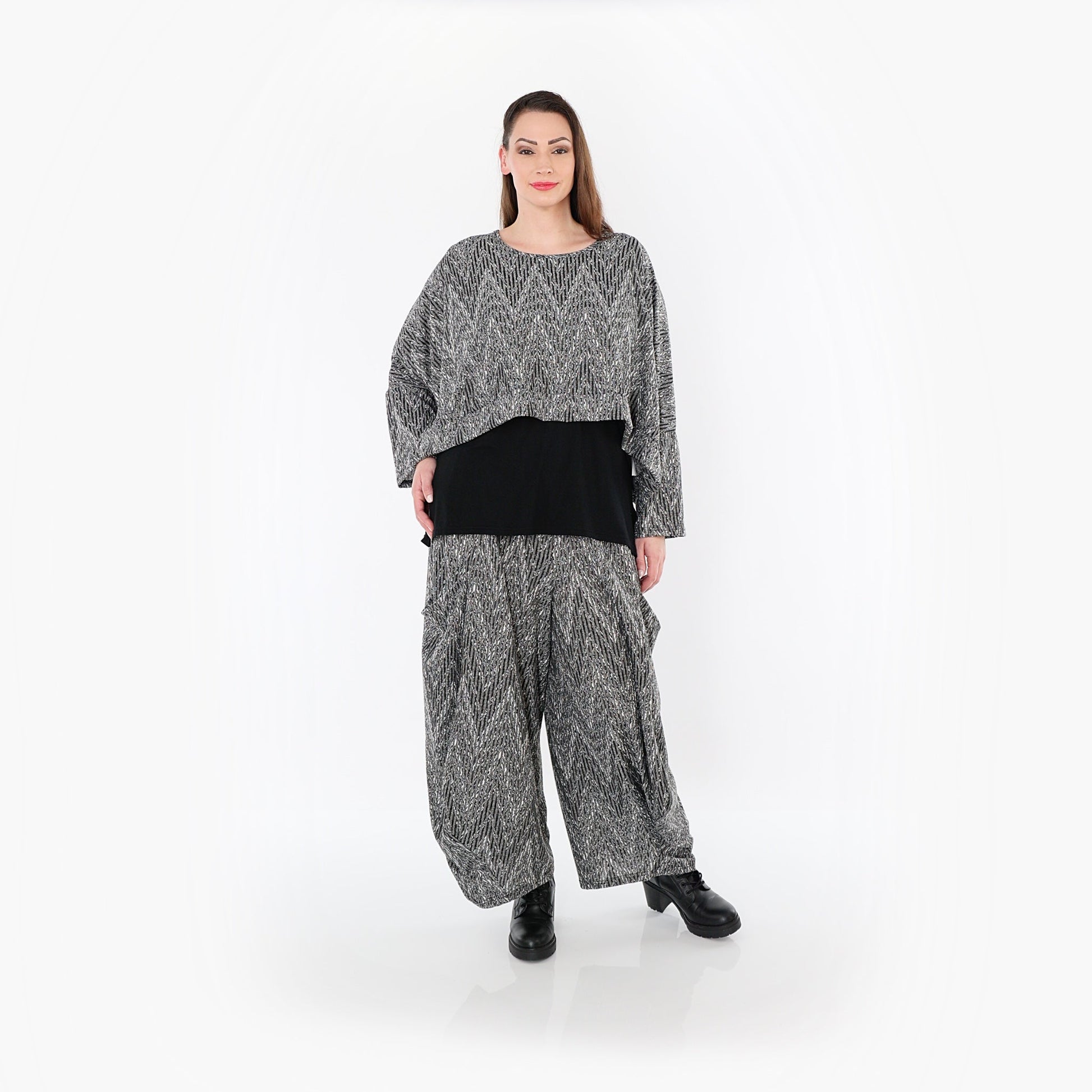 07011 "Salindra" Top – Grey