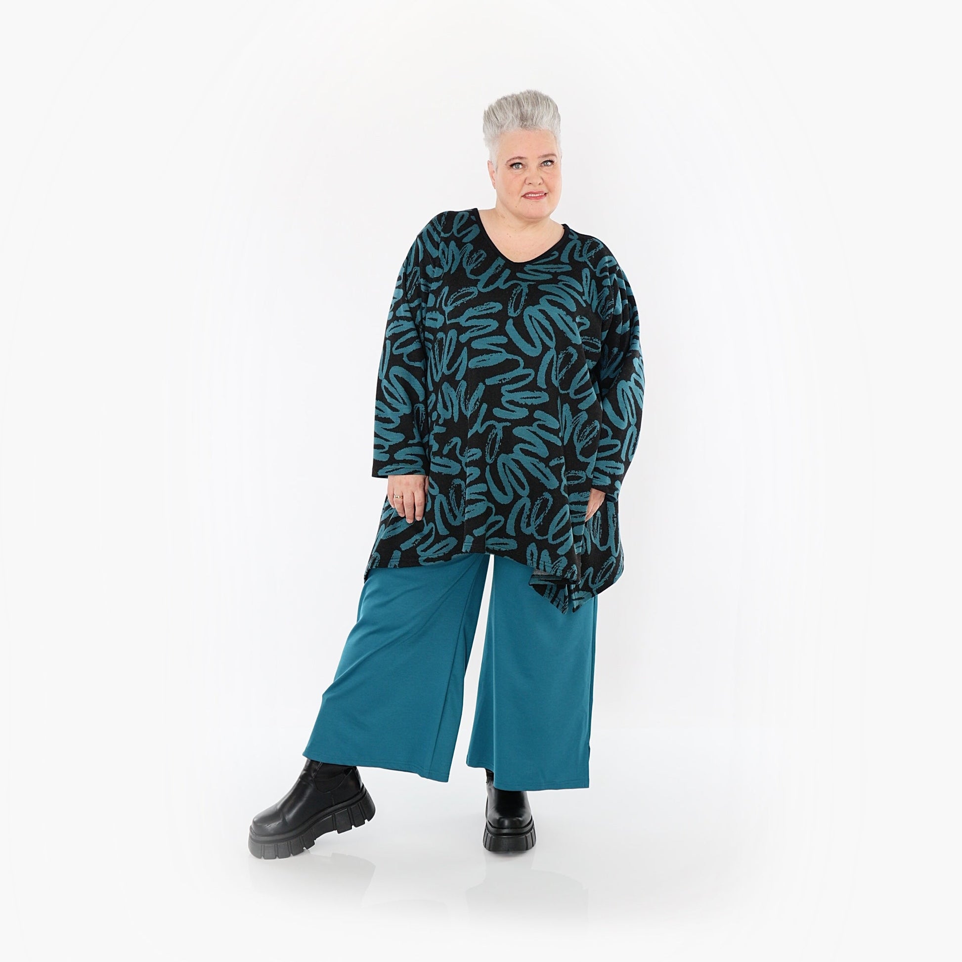 Akh 1529 01019 Shirt Black Petrol 12