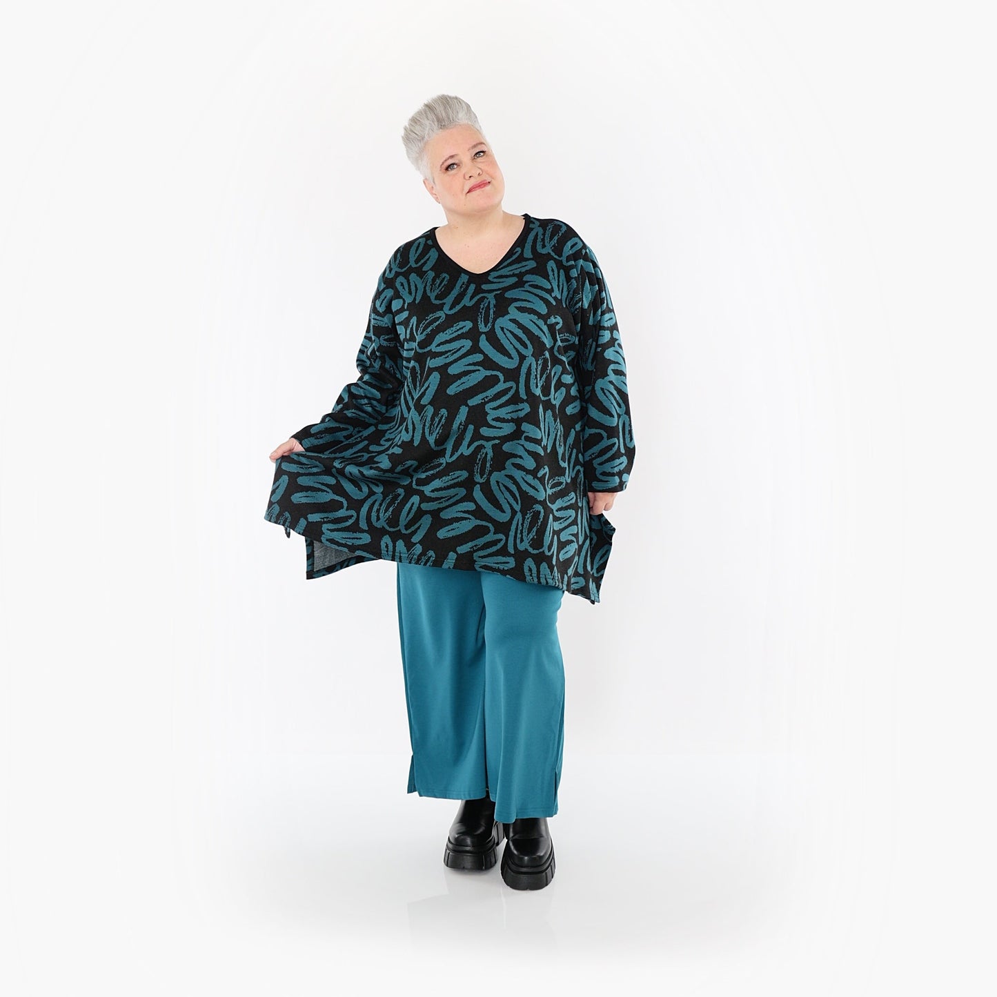 Akh 1529 01019 Shirt Black Petrol 2