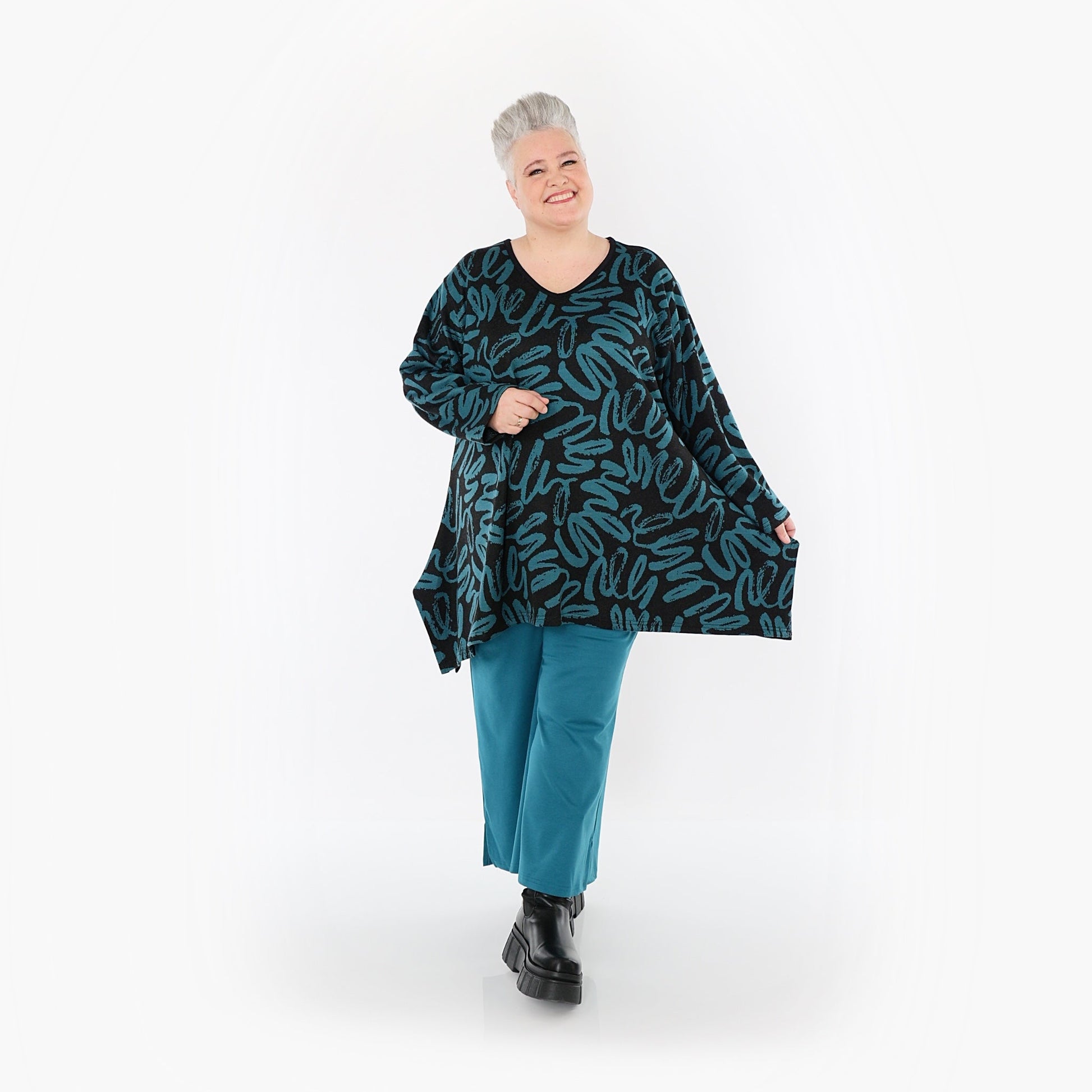 Akh 1529 01019 Shirt Black Petrol