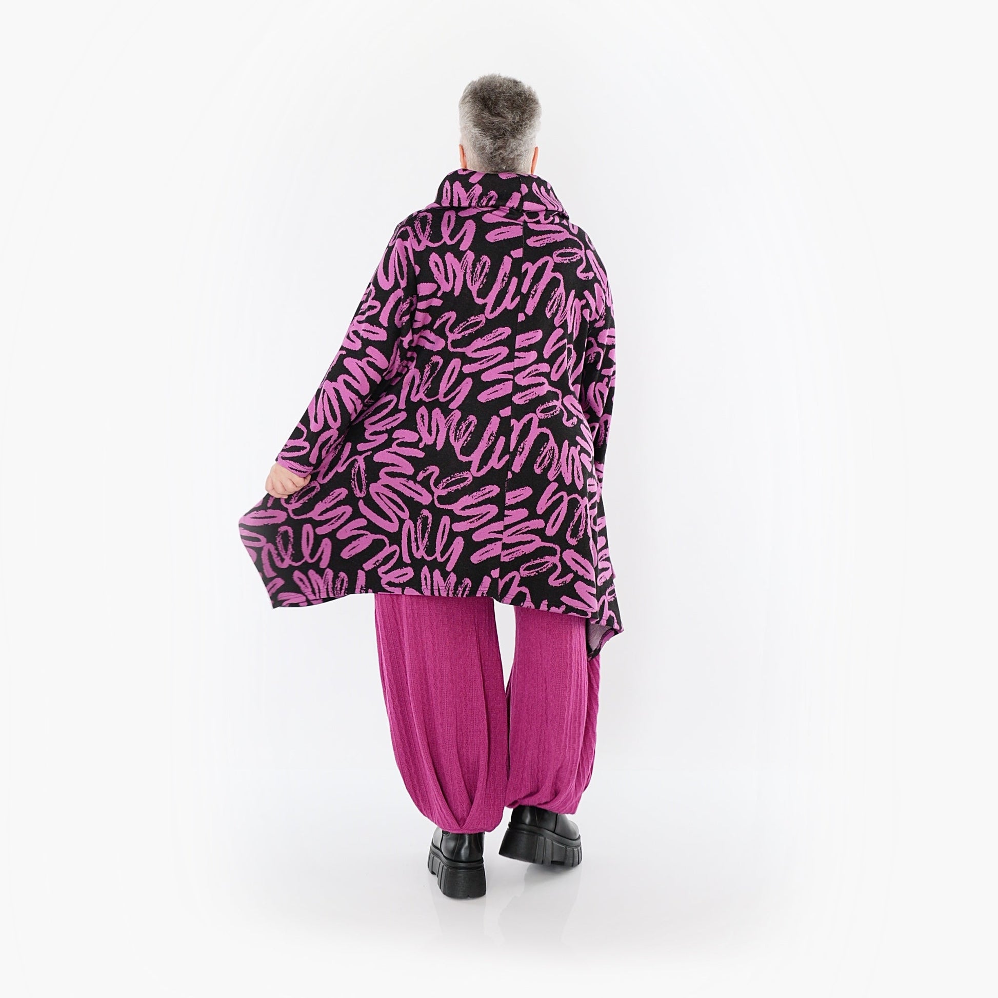 Akh 1529 03371 Shirt Black Fuchsia 3